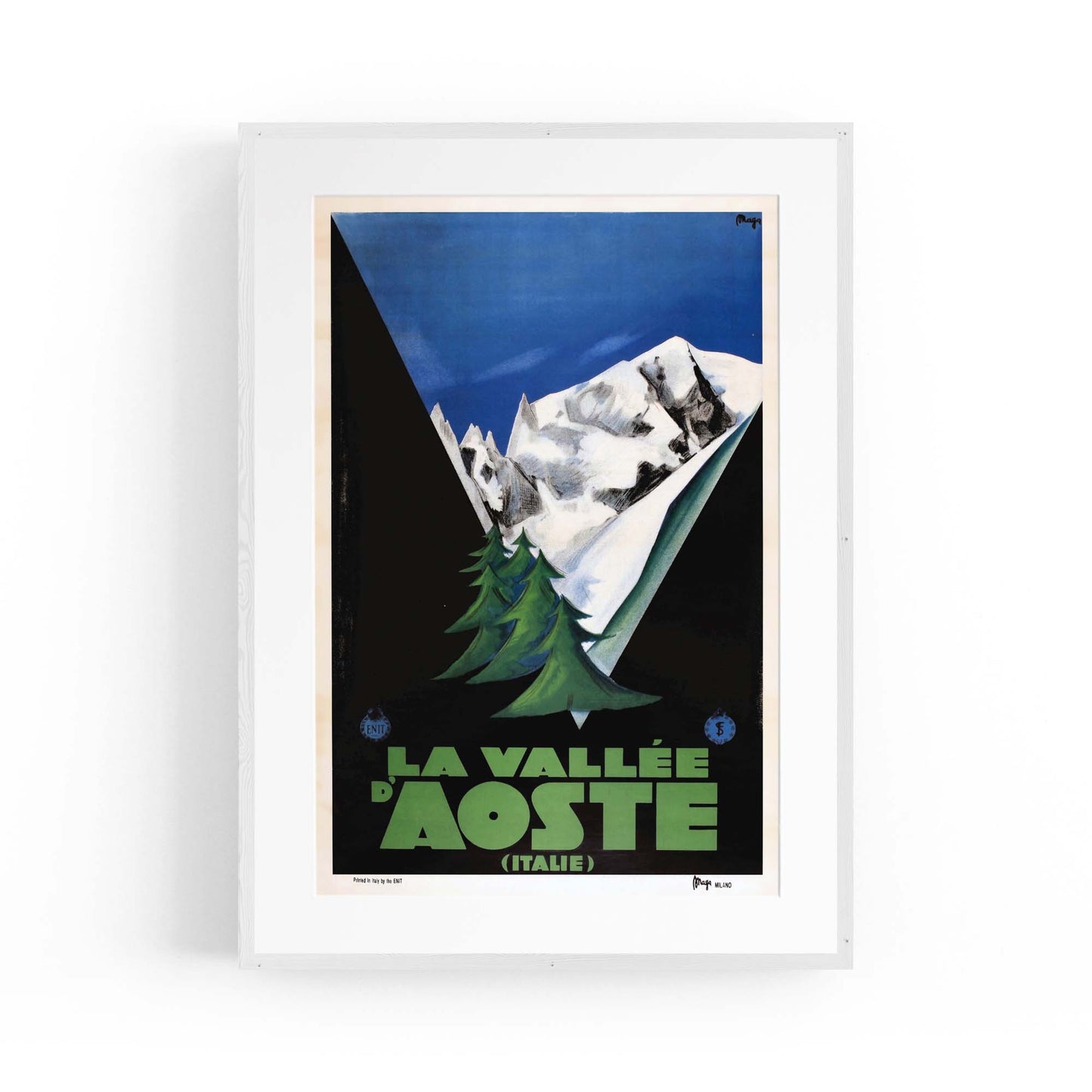 French Alps Tourism Vintage Travel Advert Wall Art - The Affordable Art Company