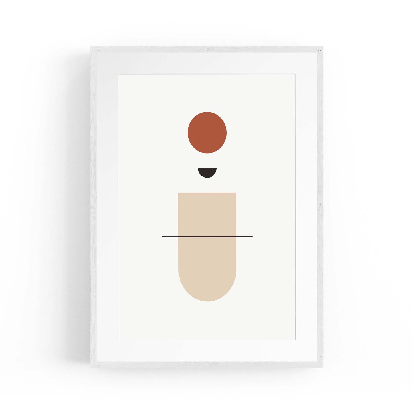 Minimal Pastel Abstract Retro Shapes Wall Art #1 - The Affordable Art Company