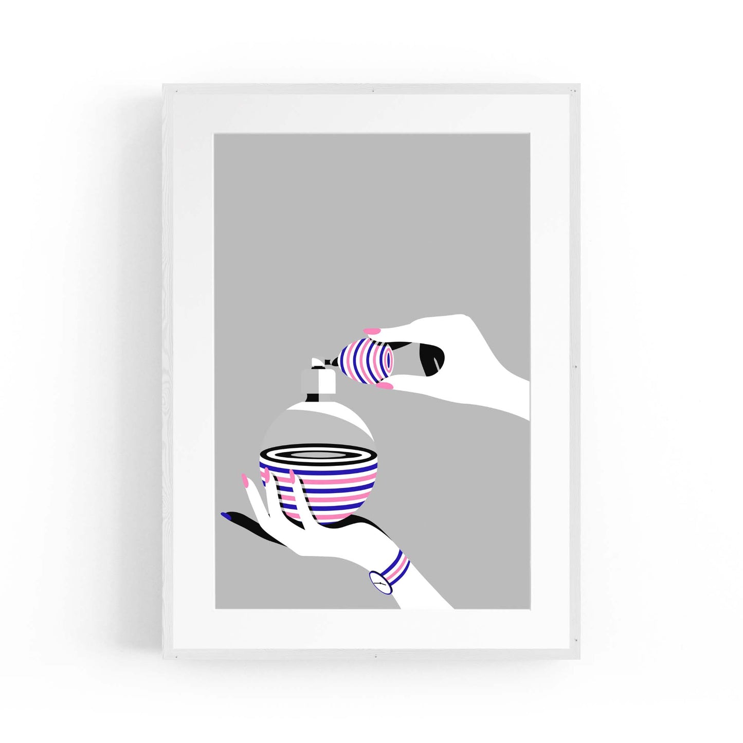 Retro Perfume Bottle Fashion Bedroom Wall Art #1 - The Affordable Art Company