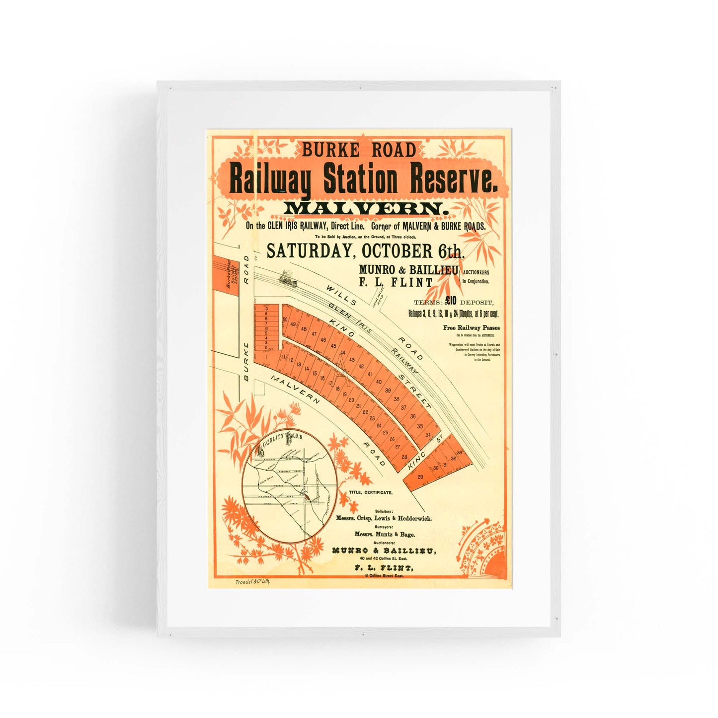 Malvern Melbourne Vintage Real Estate Advert Art #1 - The Affordable Art Company