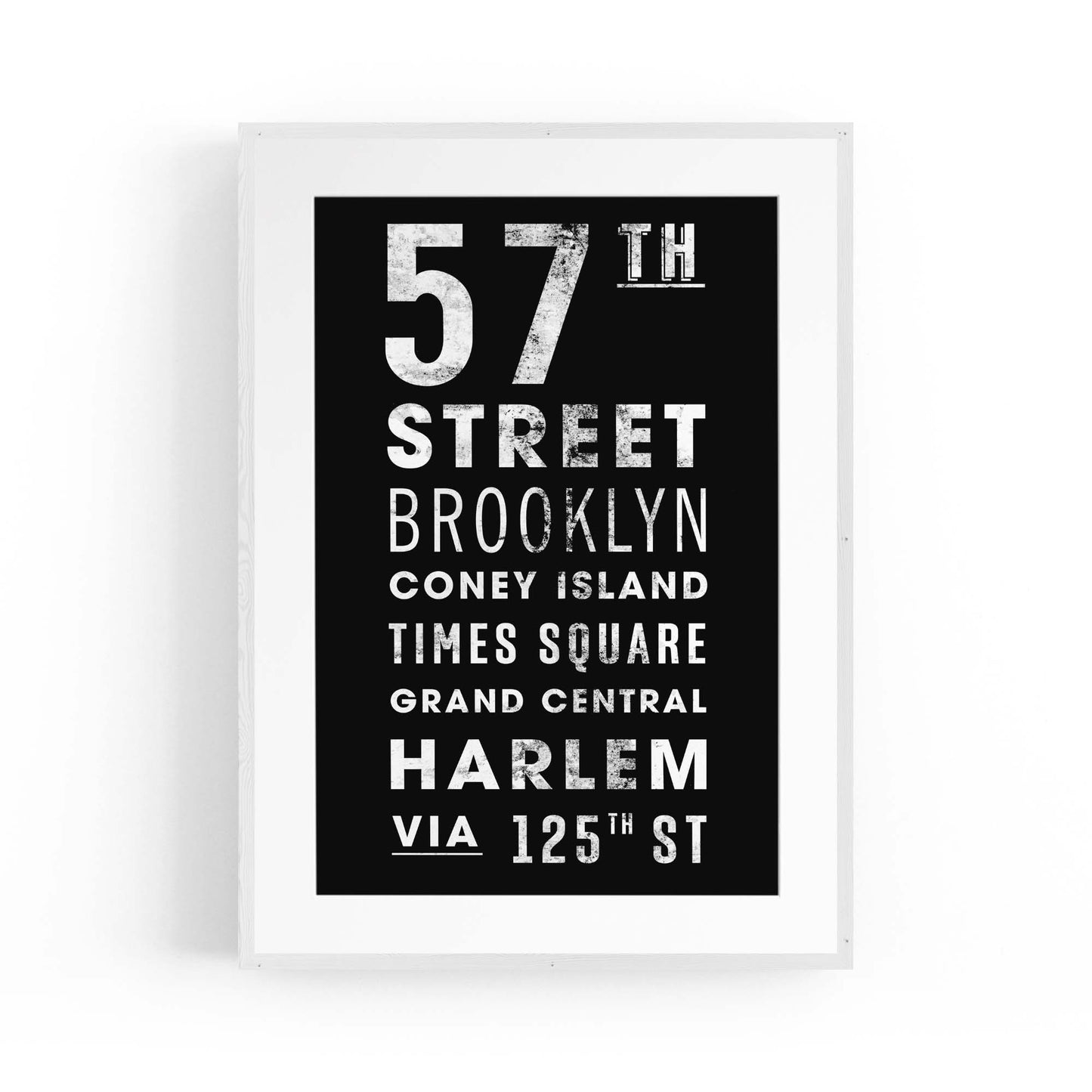 New York, Street Names Sign Urban Wall Art - The Affordable Art Company