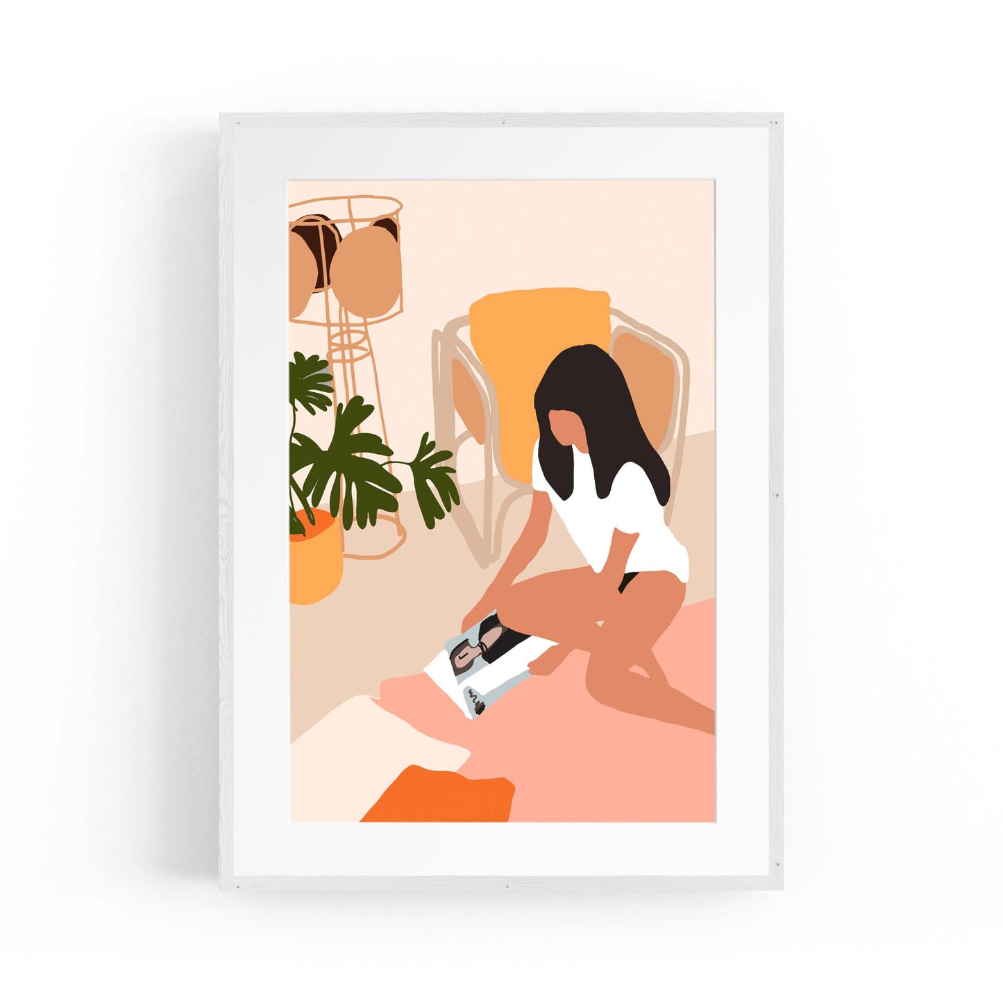 Fashion Minimal Retro Girls Bedroom Wall Art #1 - The Affordable Art Company