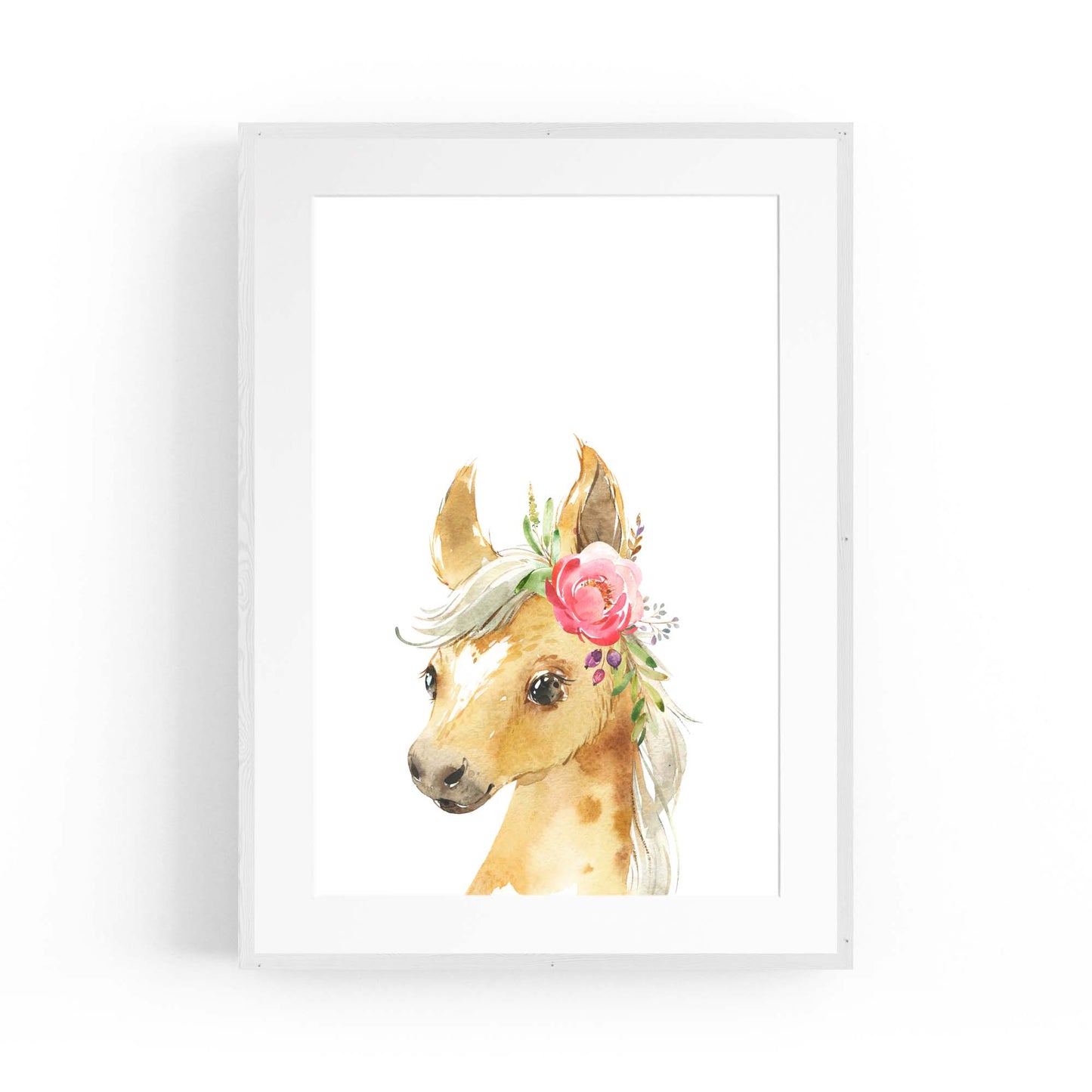 Cute Baby Horse Nursery Animal Gift Wall Art - The Affordable Art Company