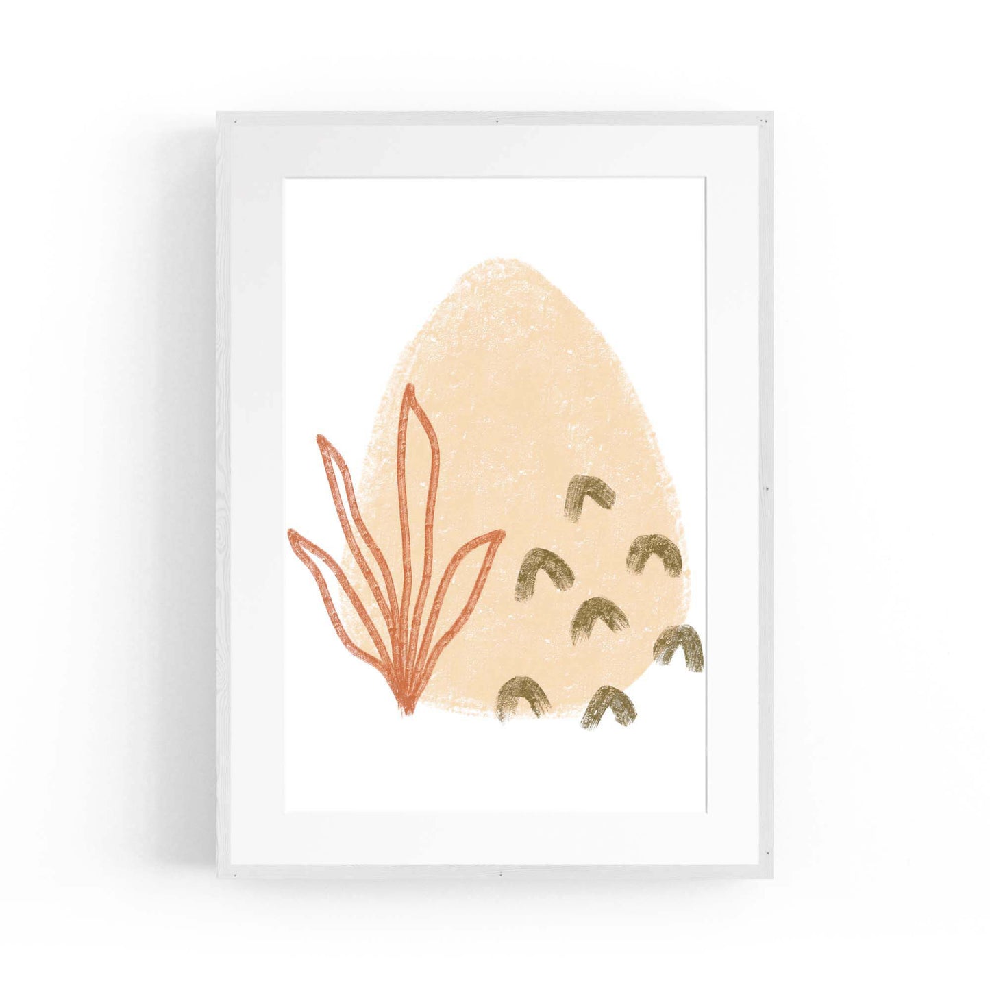 Minimal Plant Abstract Retro Kitchen Wall Art #1 - The Affordable Art Company