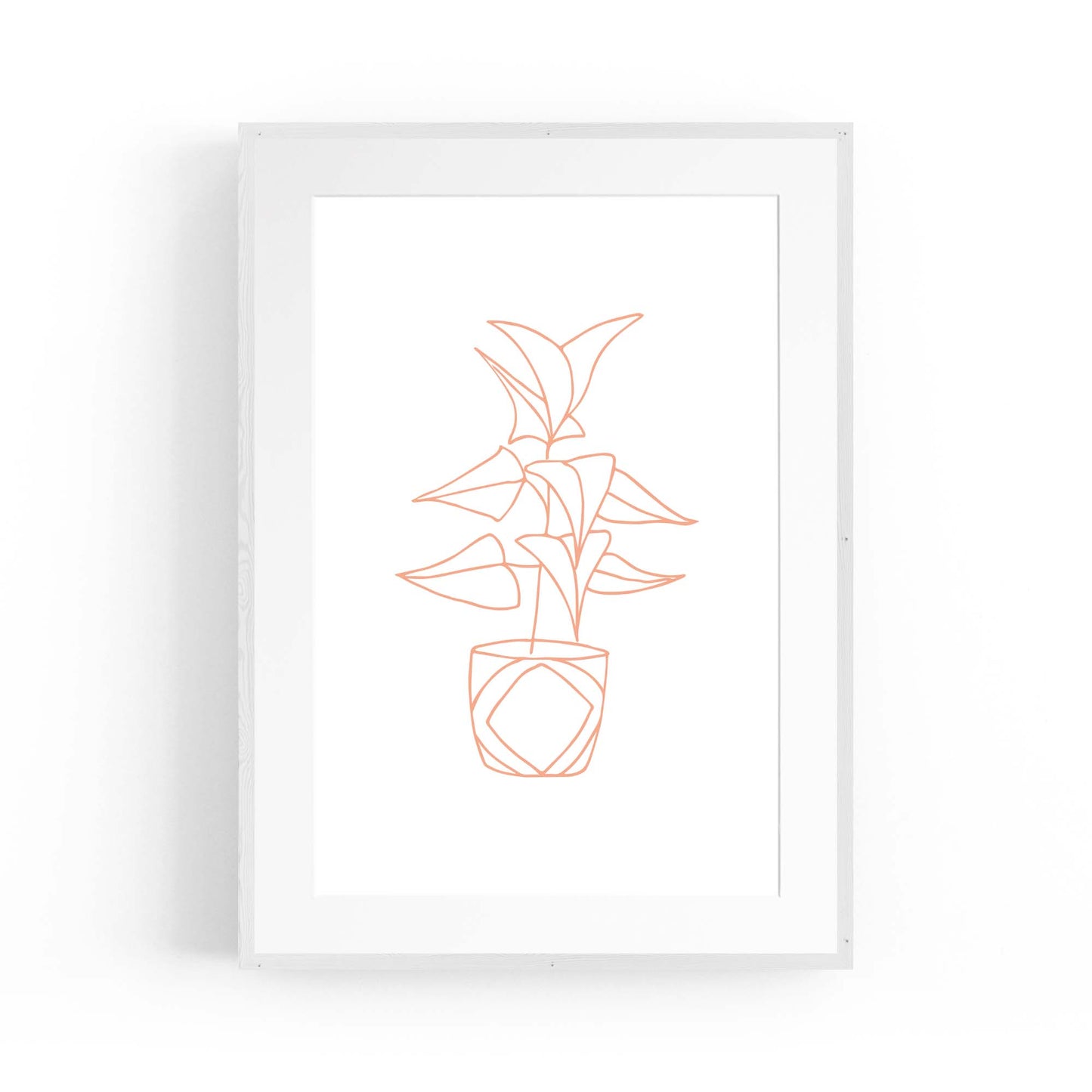 Abstract House Plant Minimal Living Room Wall Art #26 - The Affordable Art Company