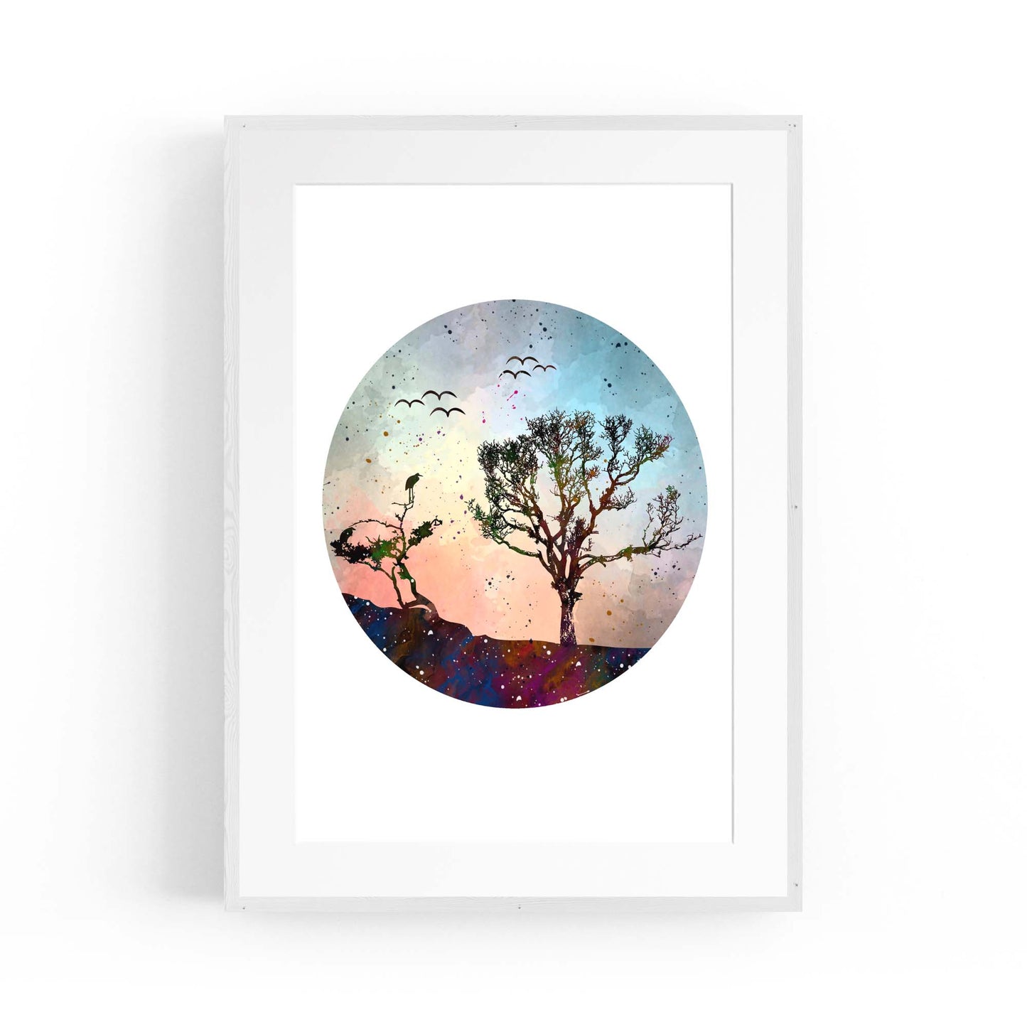 Scandi Circle Landscape Kitchen Minimal Wall Art #3 - The Affordable Art Company