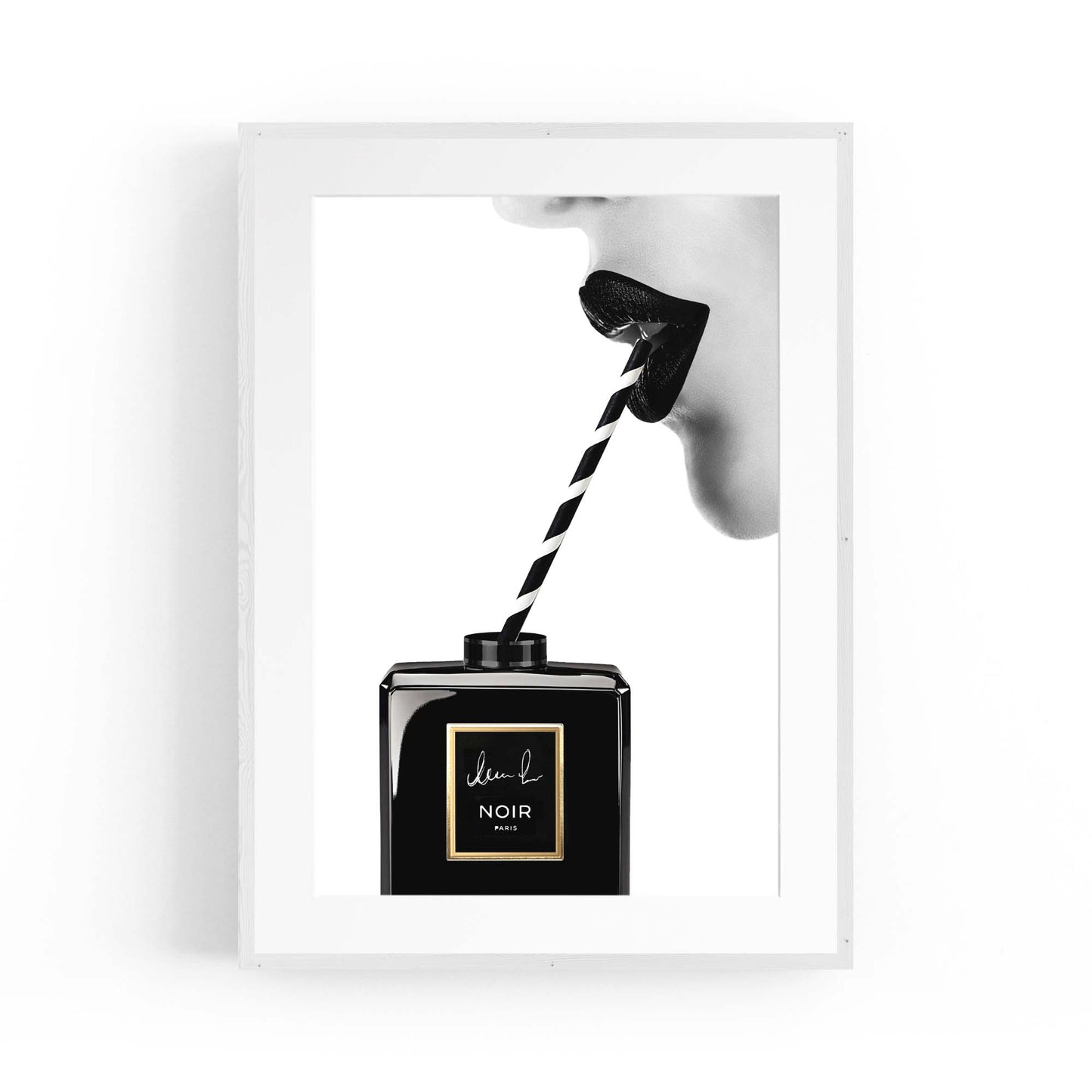 Black Perfume Bottle Fashion Photograph Wall Art - The Affordable Art Company