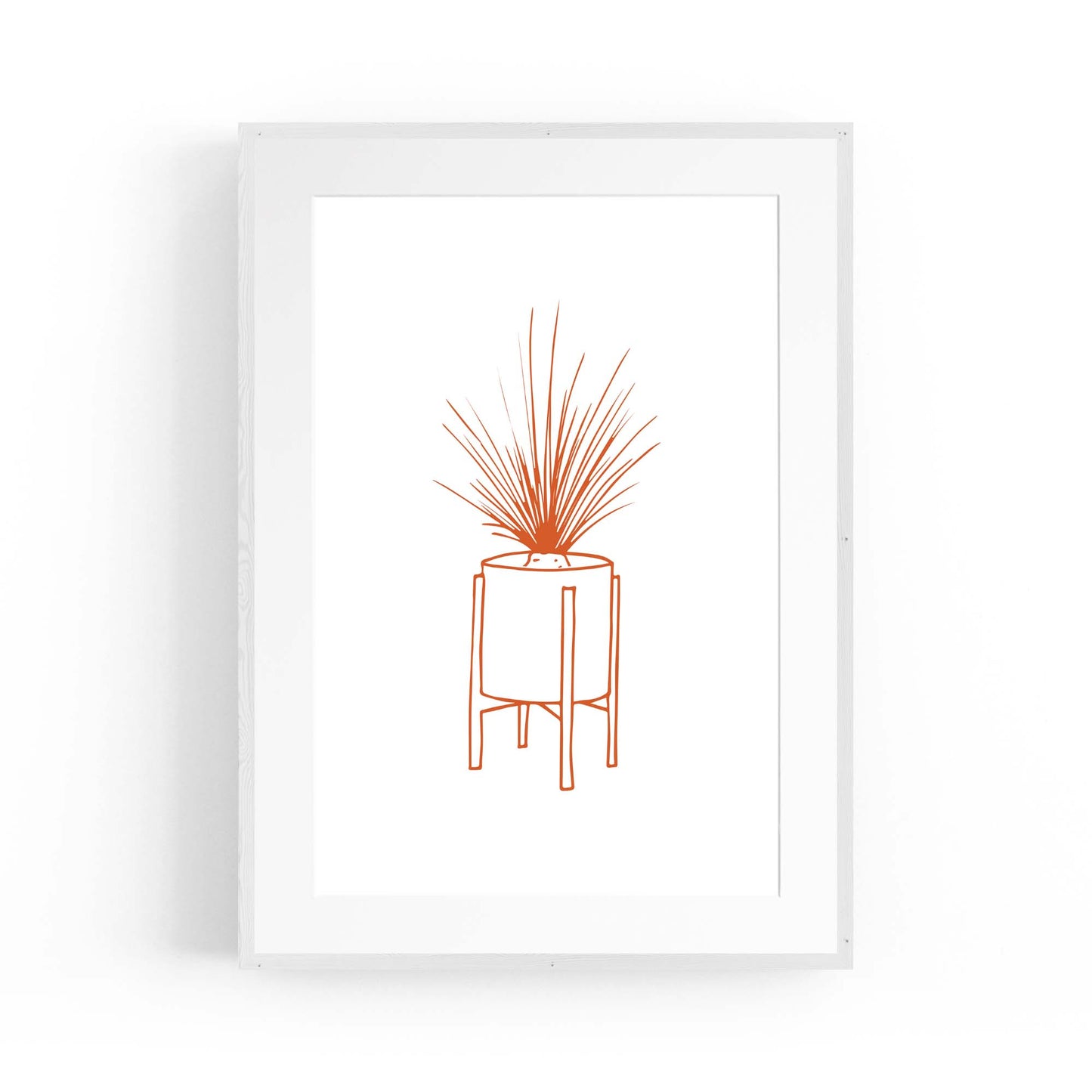 Abstract House Plant Minimal Living Room Wall Art #27 - The Affordable Art Company