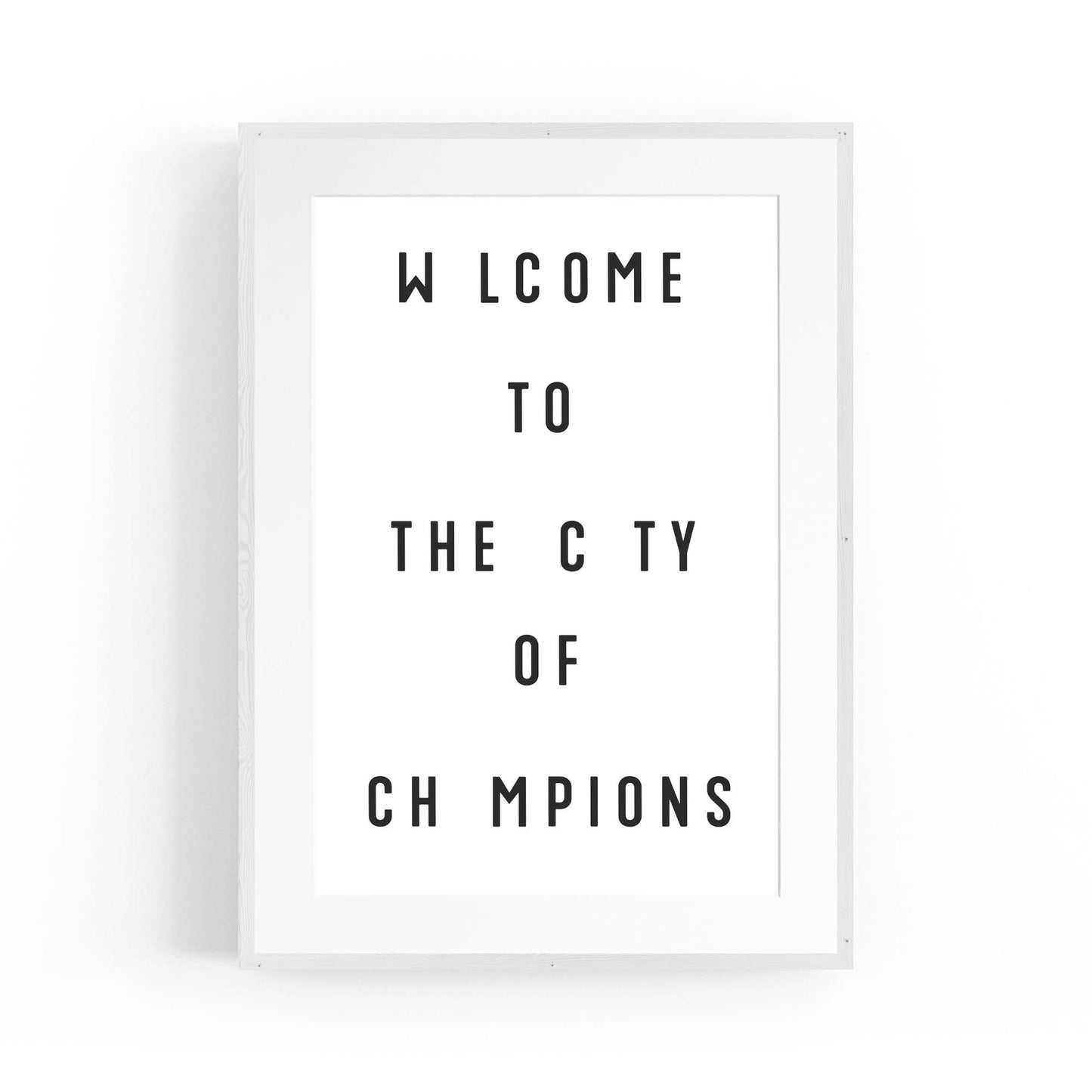 City of Champions Minimal Travel Trendy Wall Art - The Affordable Art Company