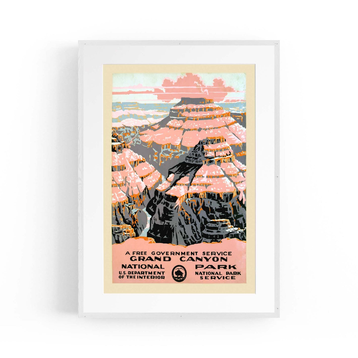 Grand Canyon, USA Vintage Travel Advert Wall Art - The Affordable Art Company