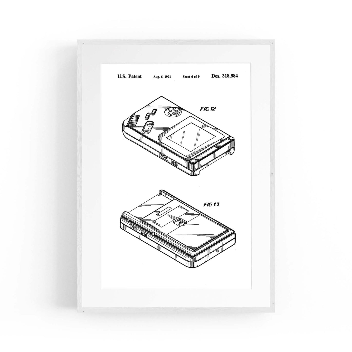 Vintage Game Boy Patent Gift Wall Art #2 - The Affordable Art Company