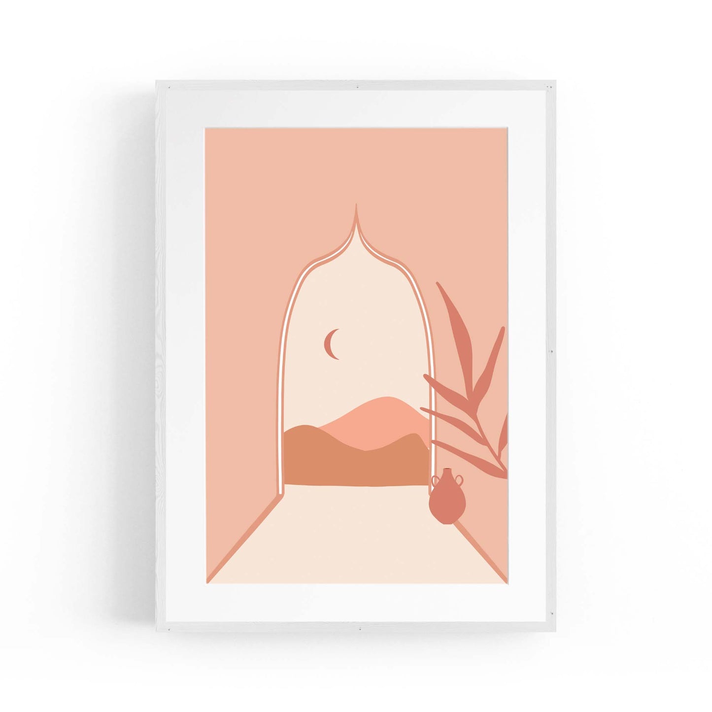 Minimal Egypt Retro Pink & Pastel Wall Art - The Affordable Art Company