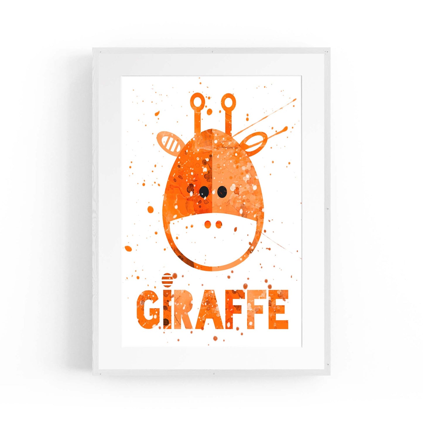 Cute Giraffe Nursery Babys Bedroom Wall Art - The Affordable Art Company