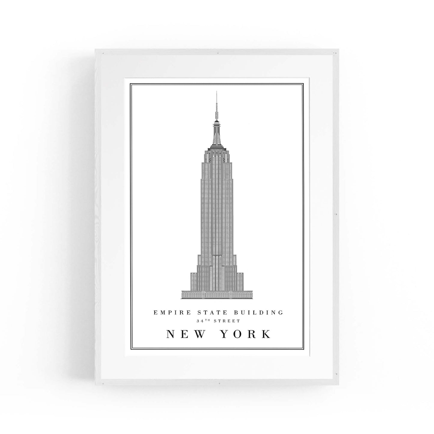 Empire State Building Minimal New York Wall Art - The Affordable Art Company