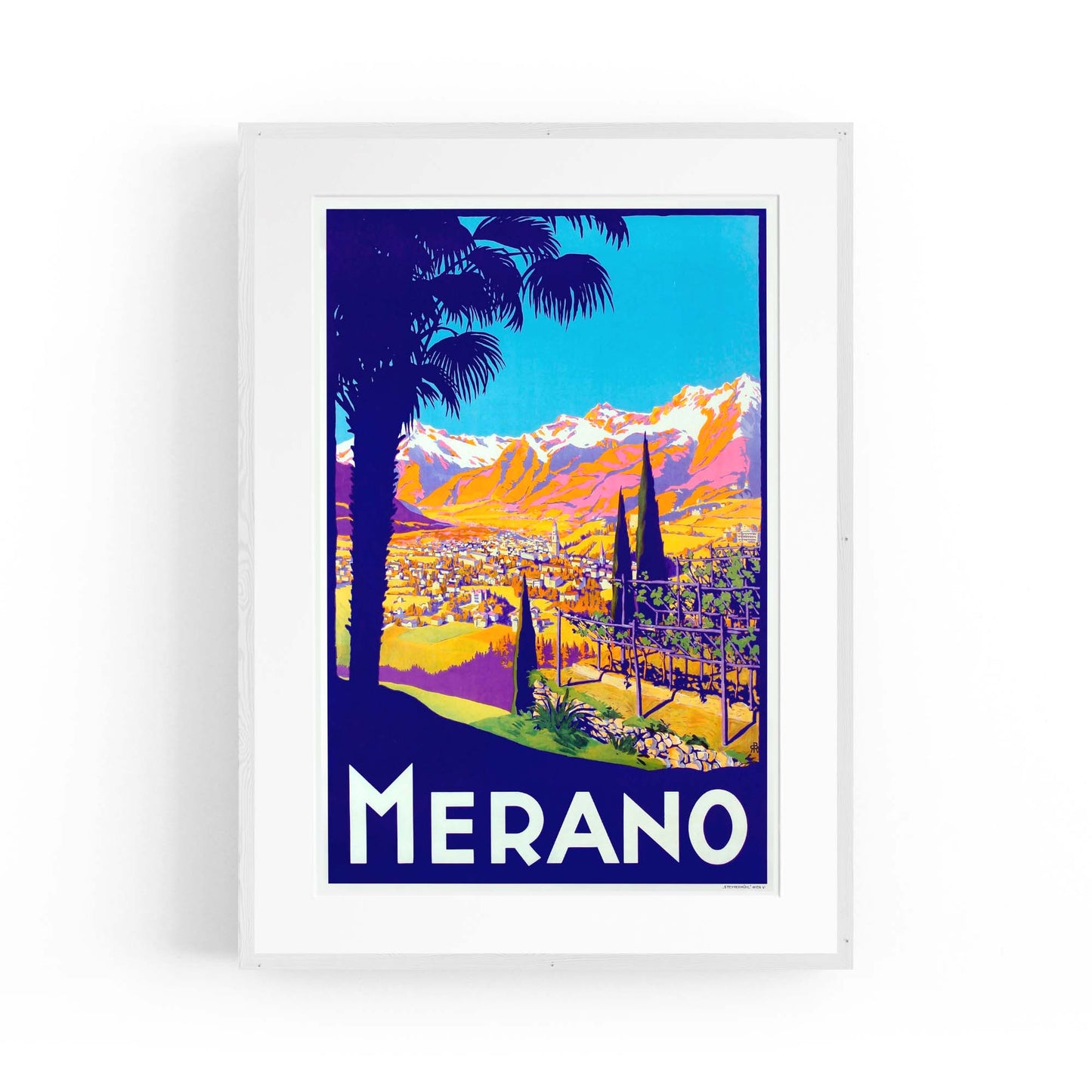 Merano, Italy Vintage Travel Advert Wall Art - The Affordable Art Company