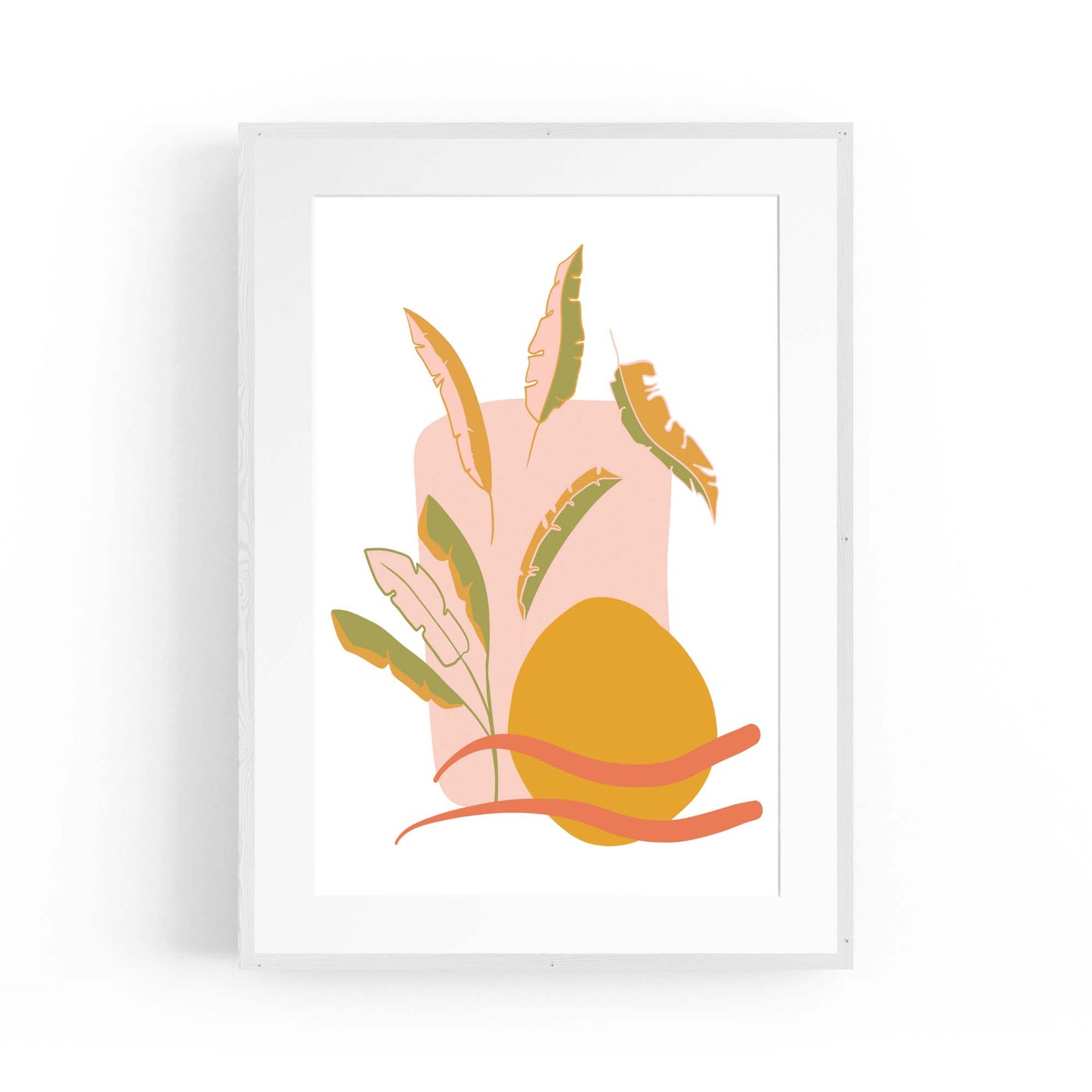 Abstract House Plant Minimal Living Room Wall Art #7 - The Affordable Art Company