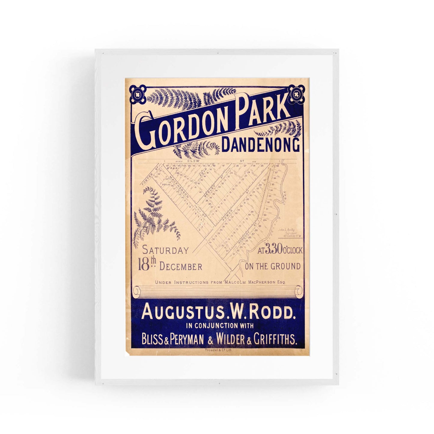 Dandenong Melbourne Vintage Real Estate Advert Art #1 - The Affordable Art Company
