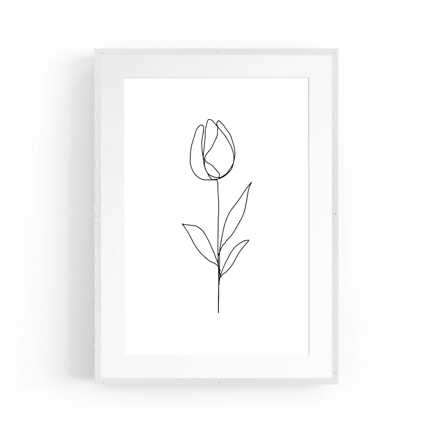 Minimal Tulip Flower Line Drawing Wall Art #5 - The Affordable Art Company