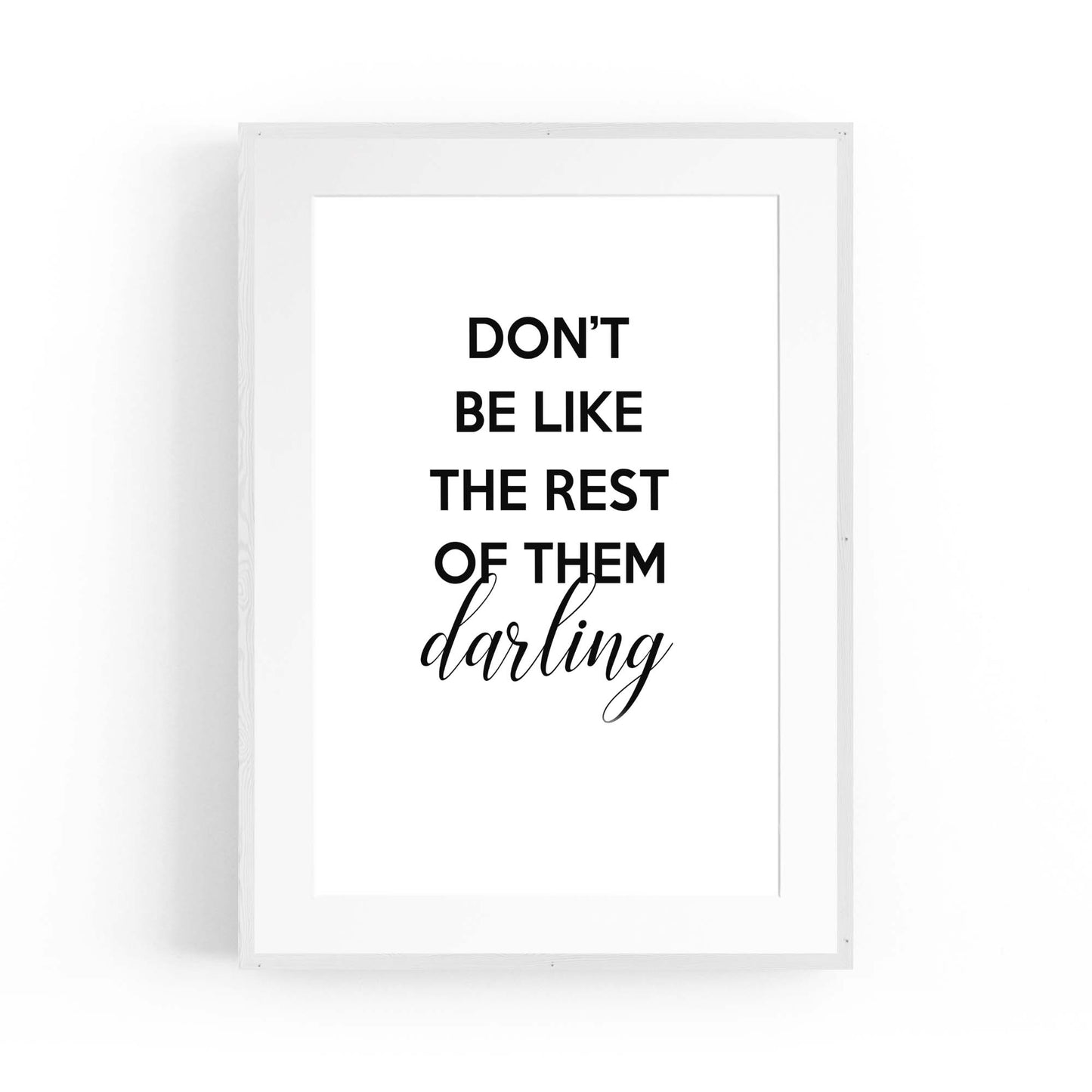 "Darling" Fashion Bedroom Artwork Quote Wall Art - The Affordable Art Company