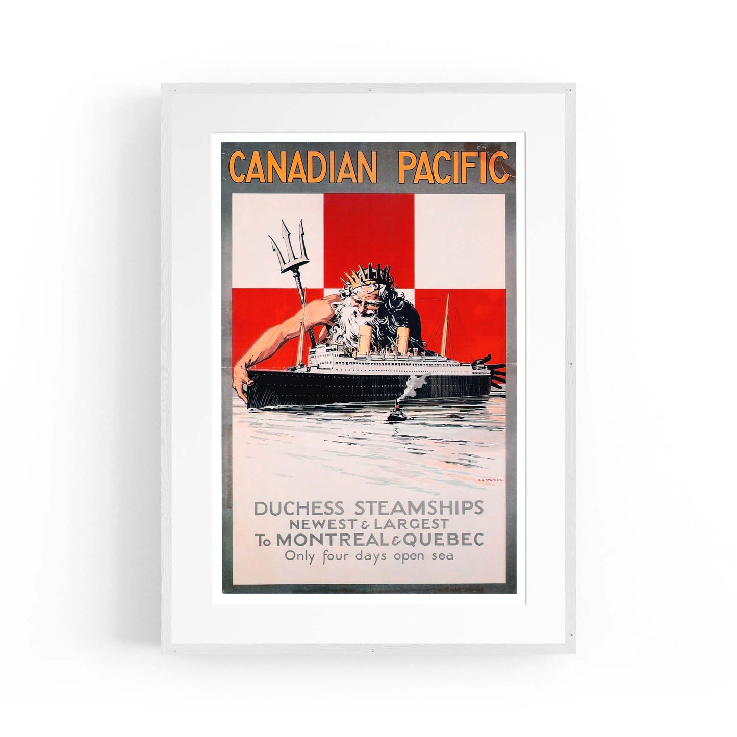 Canadian Pacific Vintage Shipping Advert Wall Art #3 - The Affordable Art Company