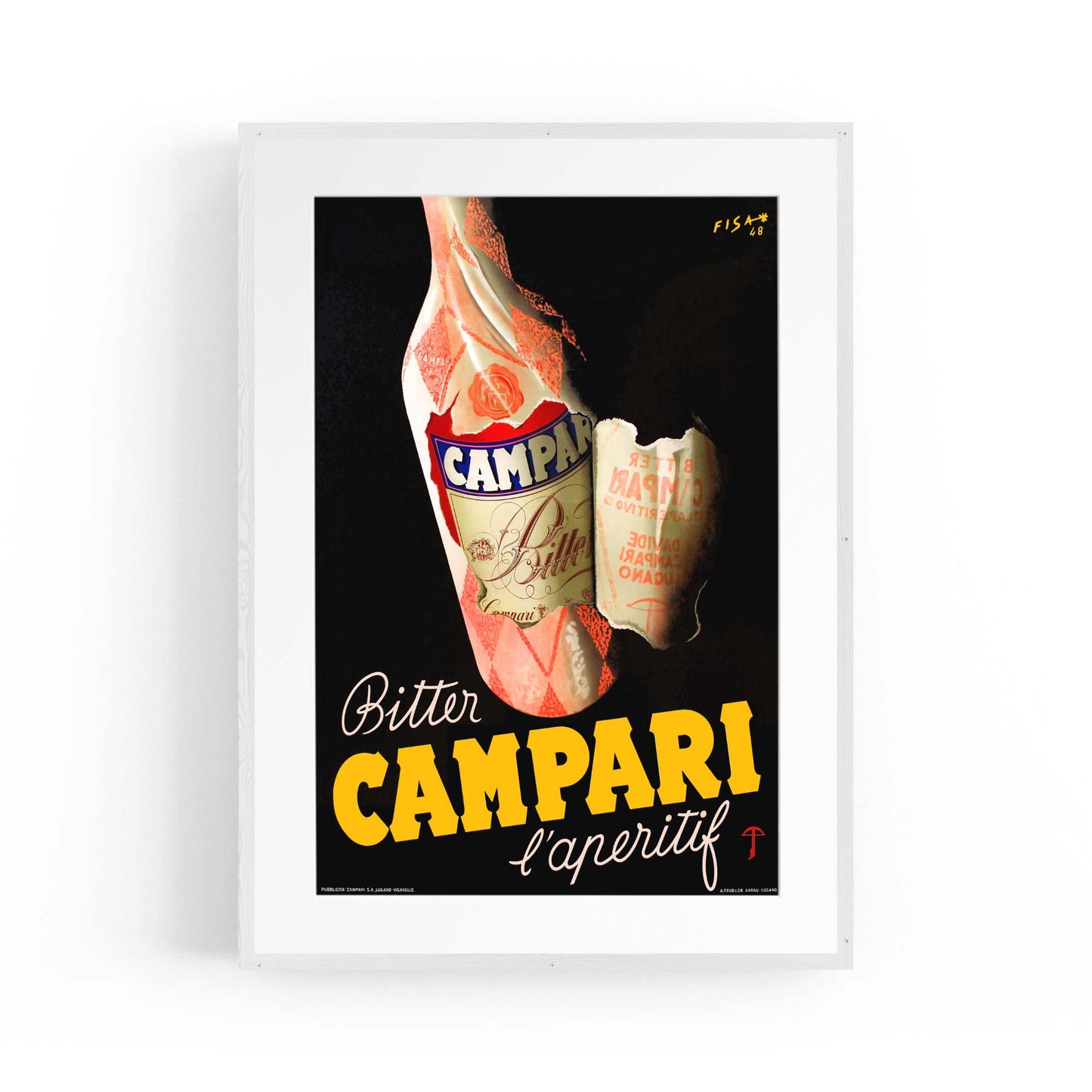 Vintage Campari Advert Italian Restaurant Wall Art #2 - The Affordable Art Company