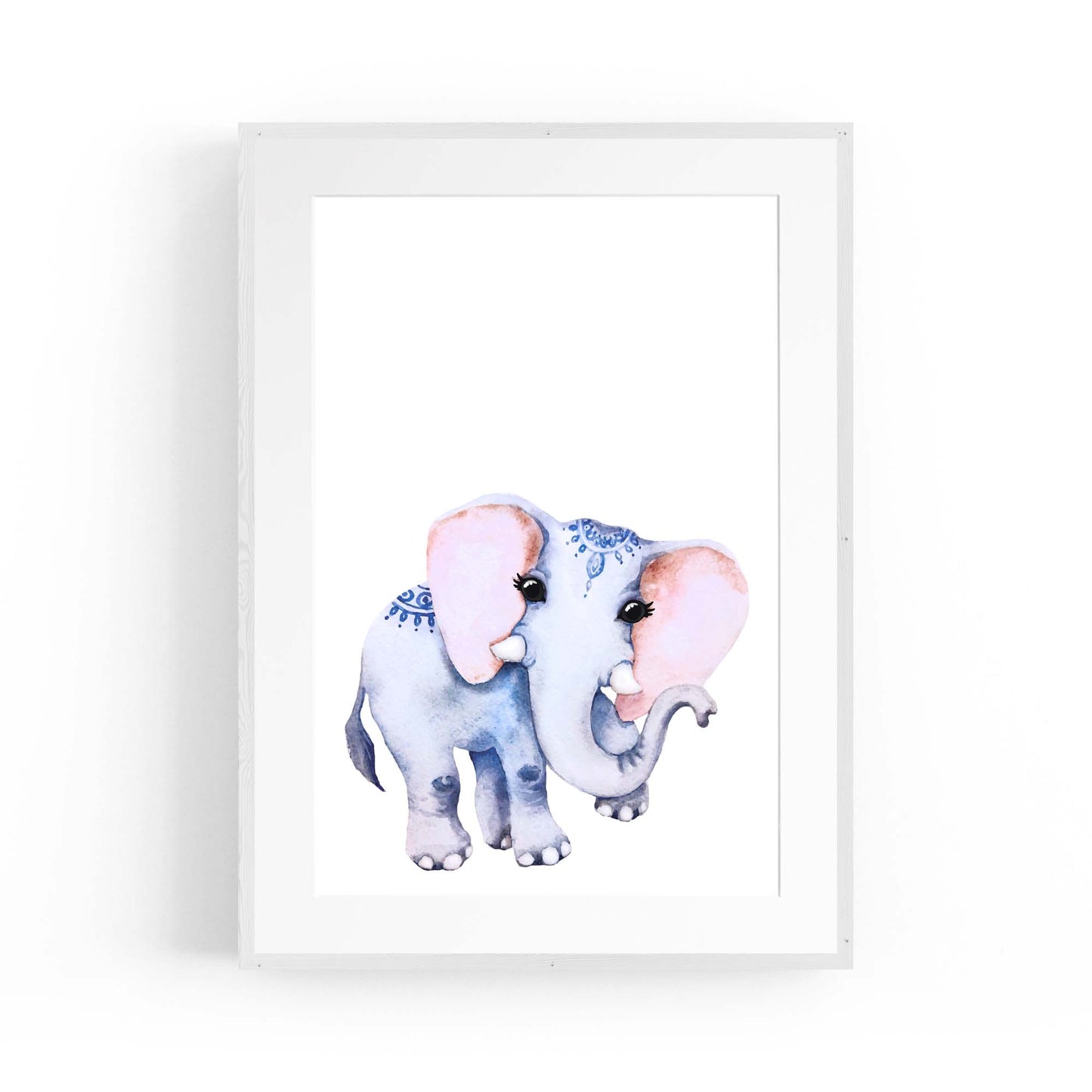 Cute Baby Elephant Nursery Animal Gift Wall Art #1 - The Affordable Art Company