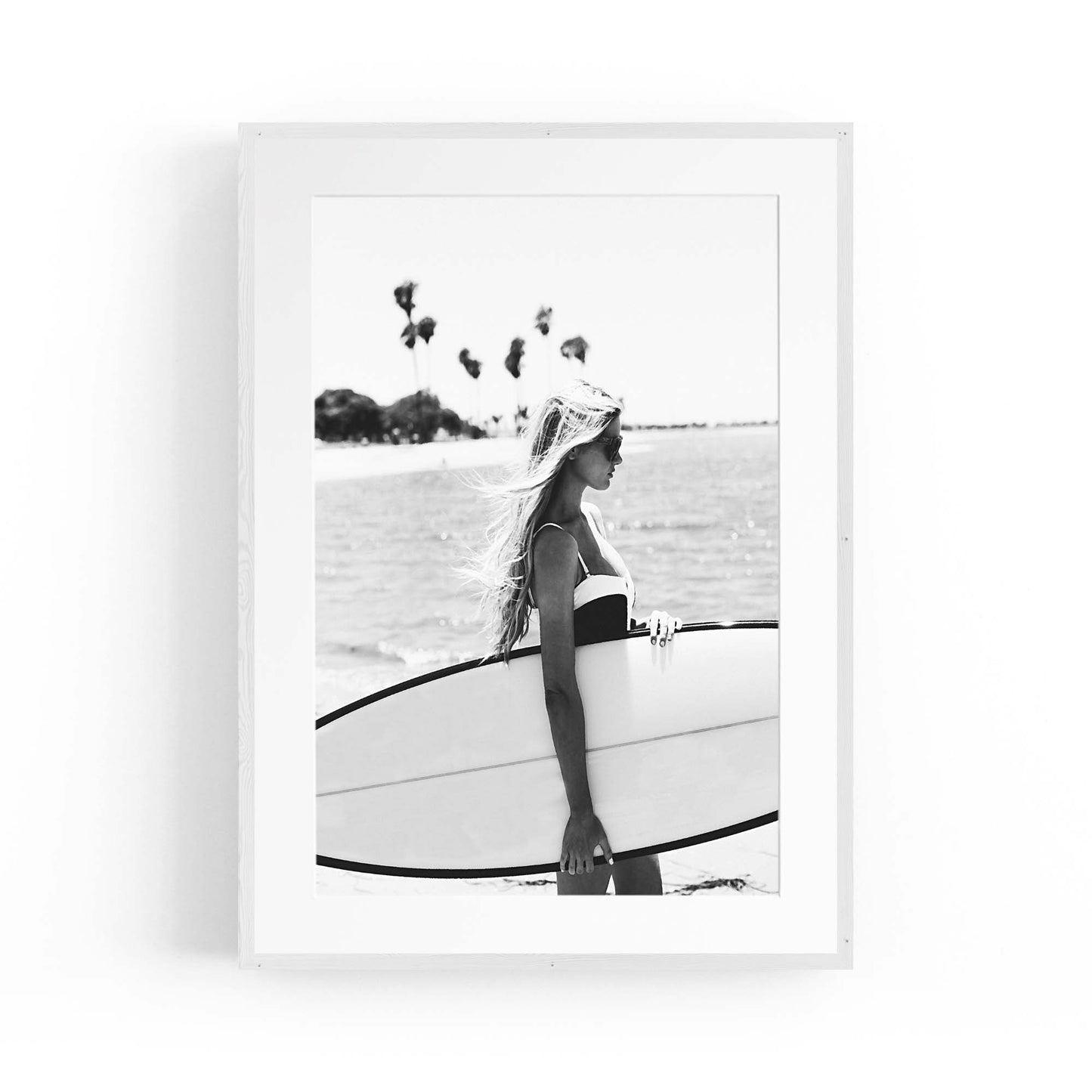 Surfer Girl Fashion Photograph Bedroom Wall Art - The Affordable Art Company