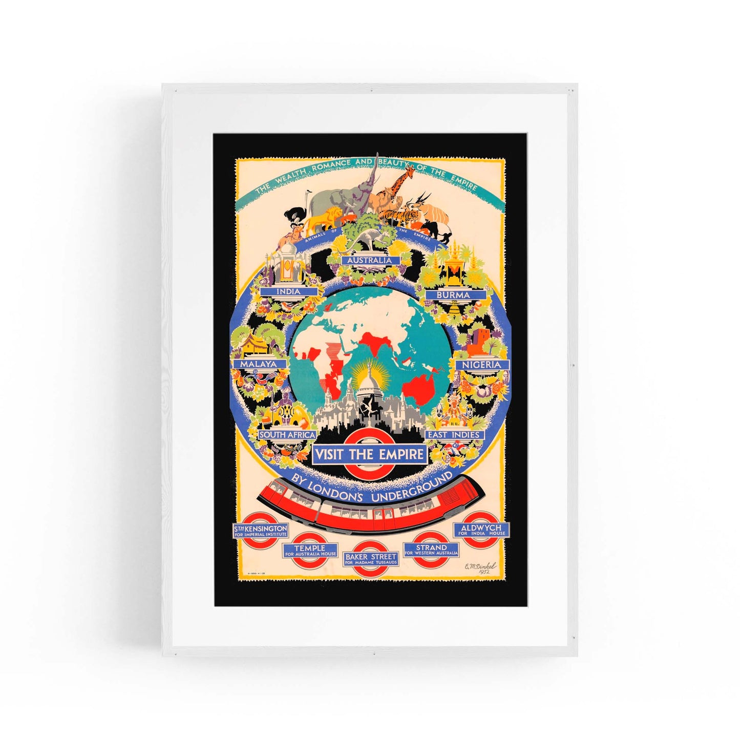 British Empire London Underground Vintage Wall Art - The Affordable Art Company