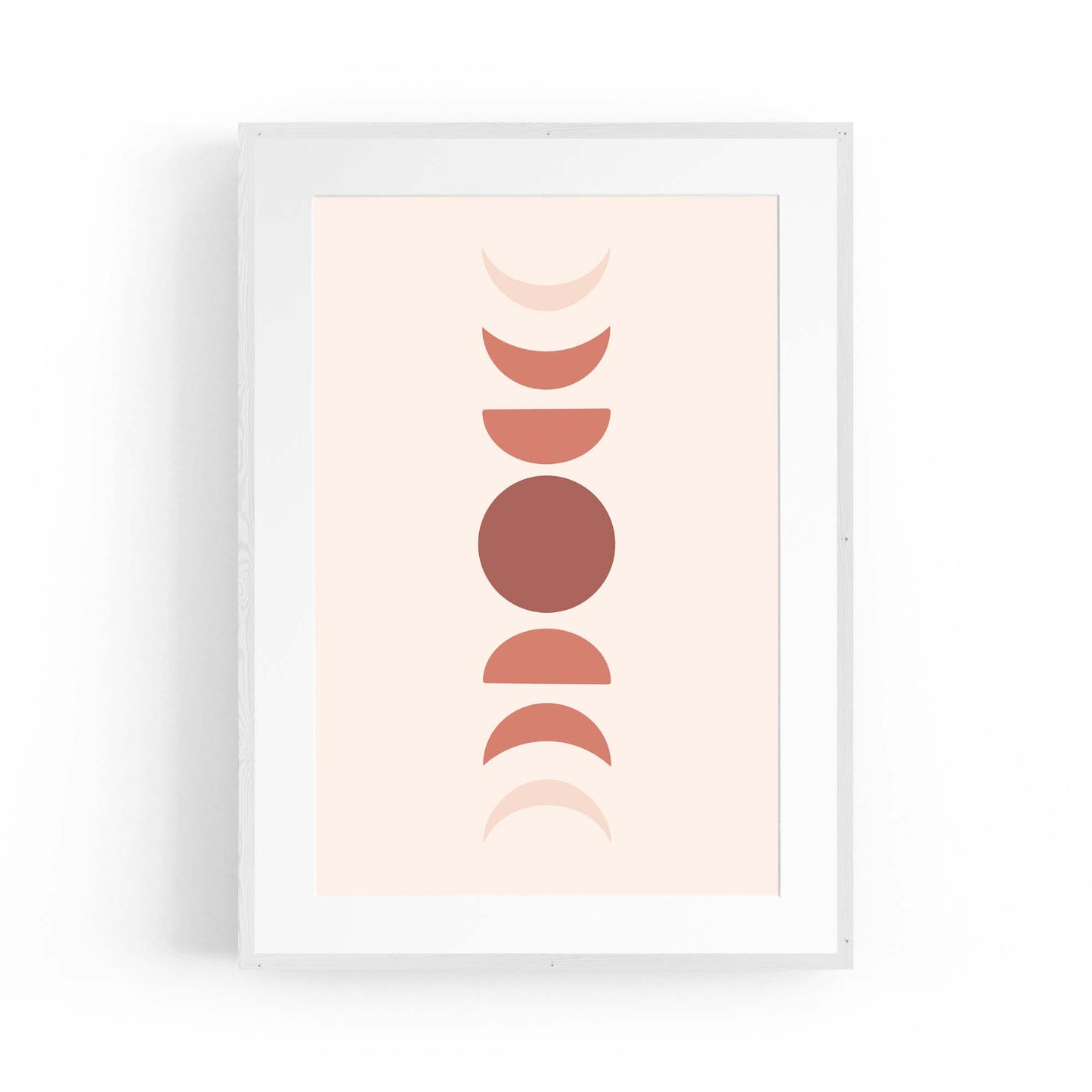Minimal Moon Phase Retro Pink & Pastel Wall Art #2 - The Affordable Art Company