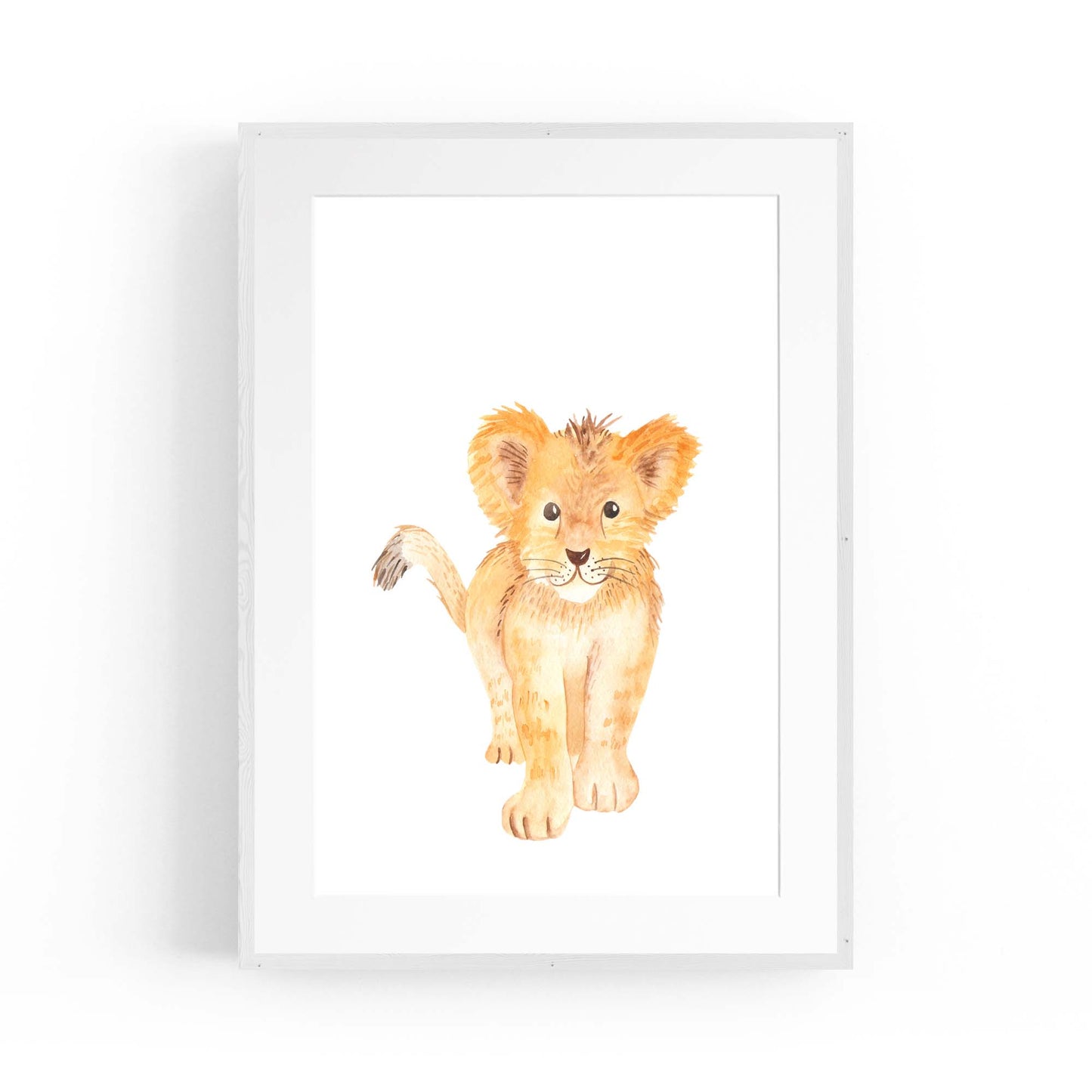 Cartoon Lion Cub Cute Nursery Baby Animal Art #2 - The Affordable Art Company