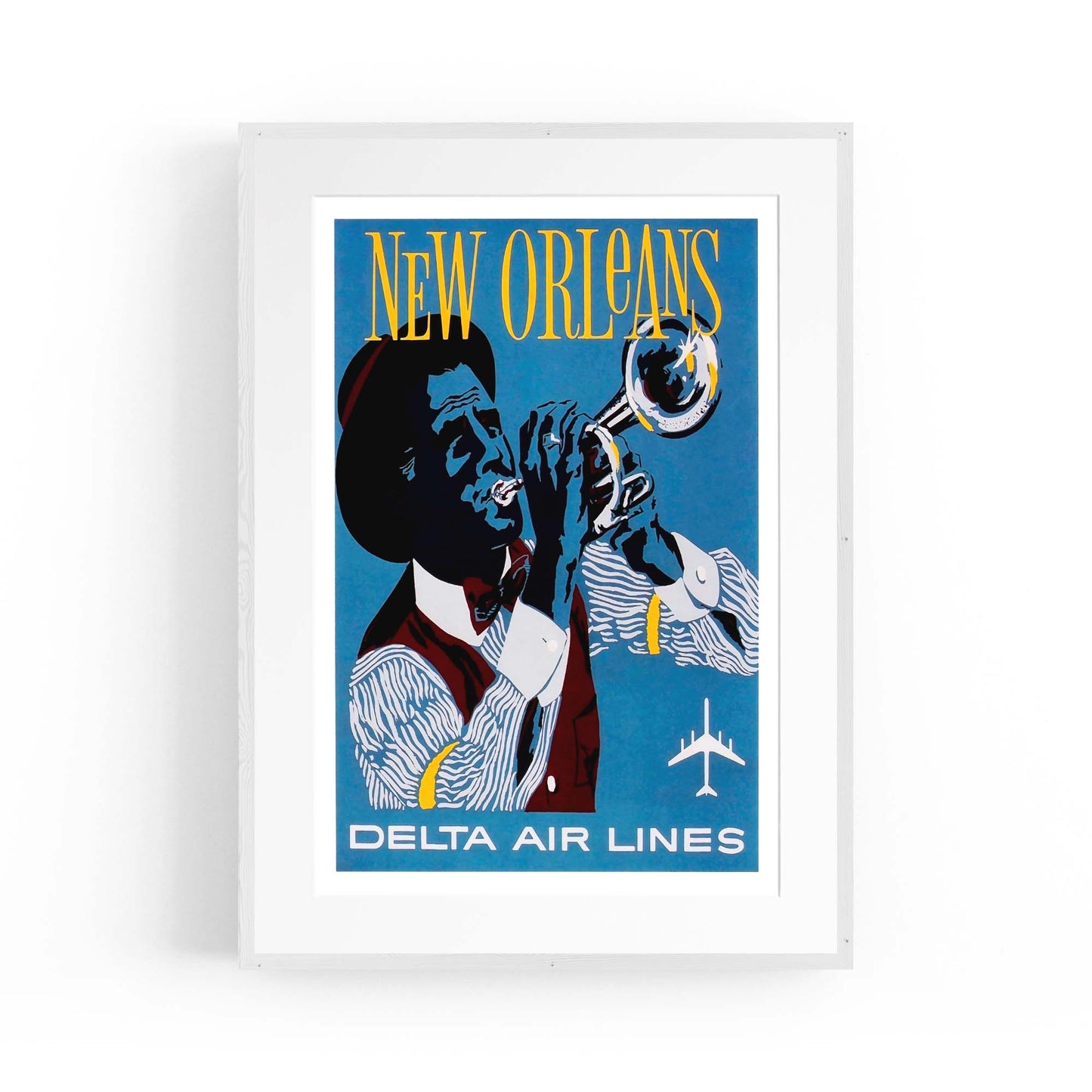 New Orleans USA Jazz Vintage Travel Advert Art - The Affordable Art Company