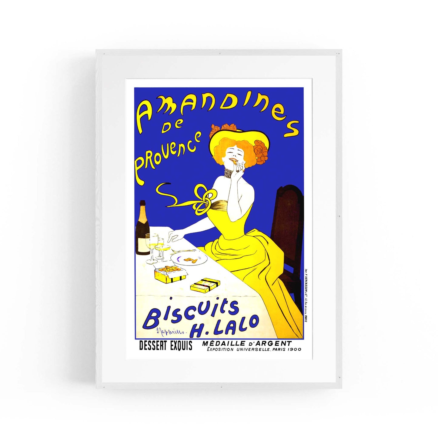 French Amandines Vintage Advert Cafe Wall Art - The Affordable Art Company