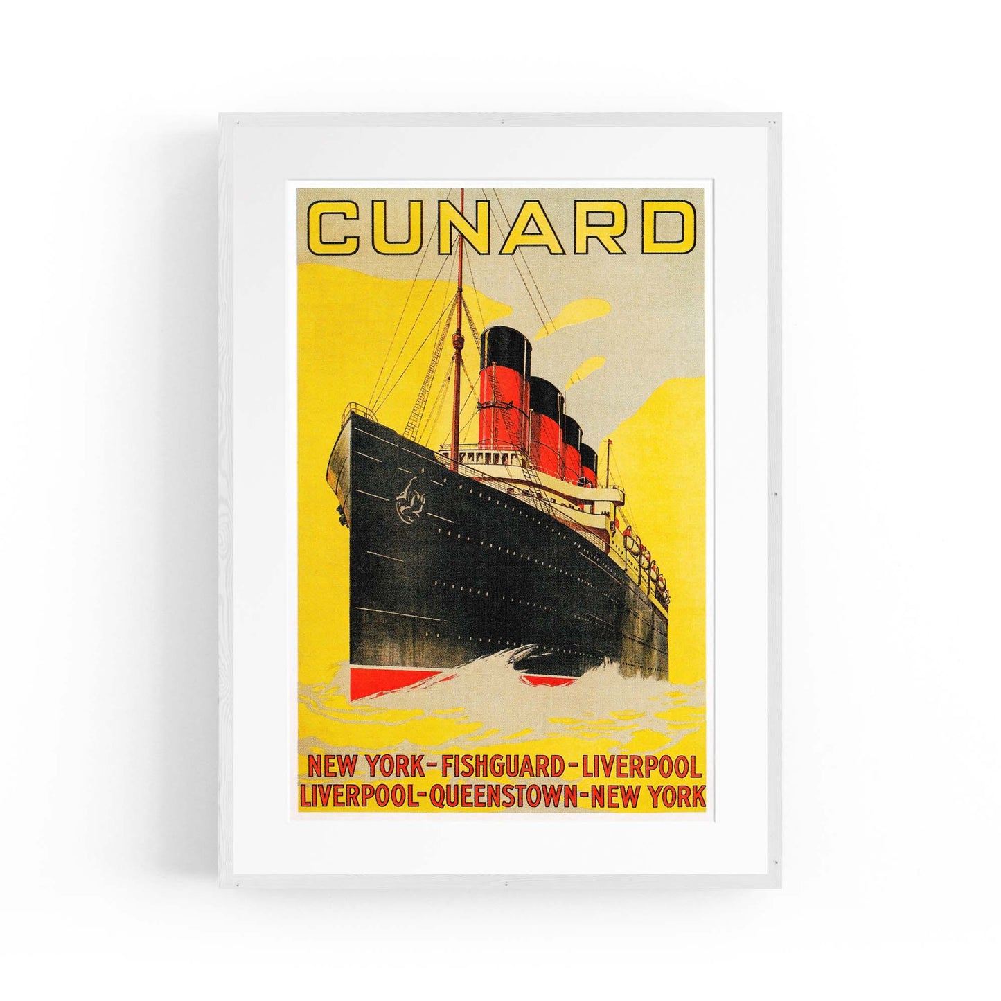 Cunard Line Vintage Shipping Advert Wall Art - The Affordable Art Company