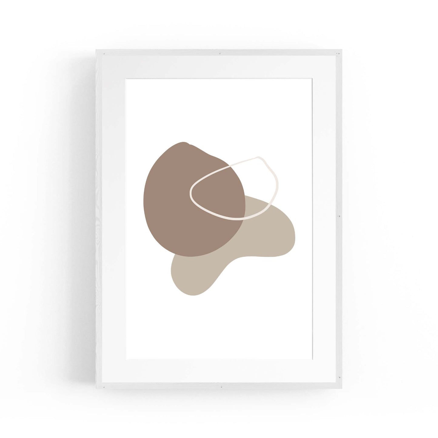 Minimal Black & White Shapes Abstract Wall Art #6 - The Affordable Art Company