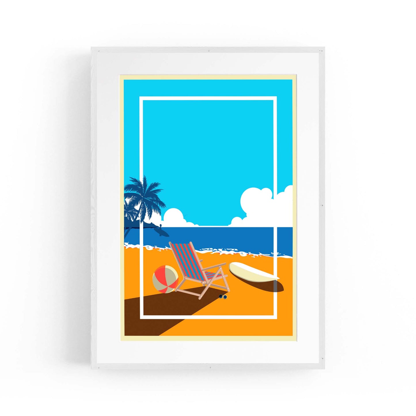 Retro Beach Summer Fashion Fun Glamour Wall Art #5 - The Affordable Art Company