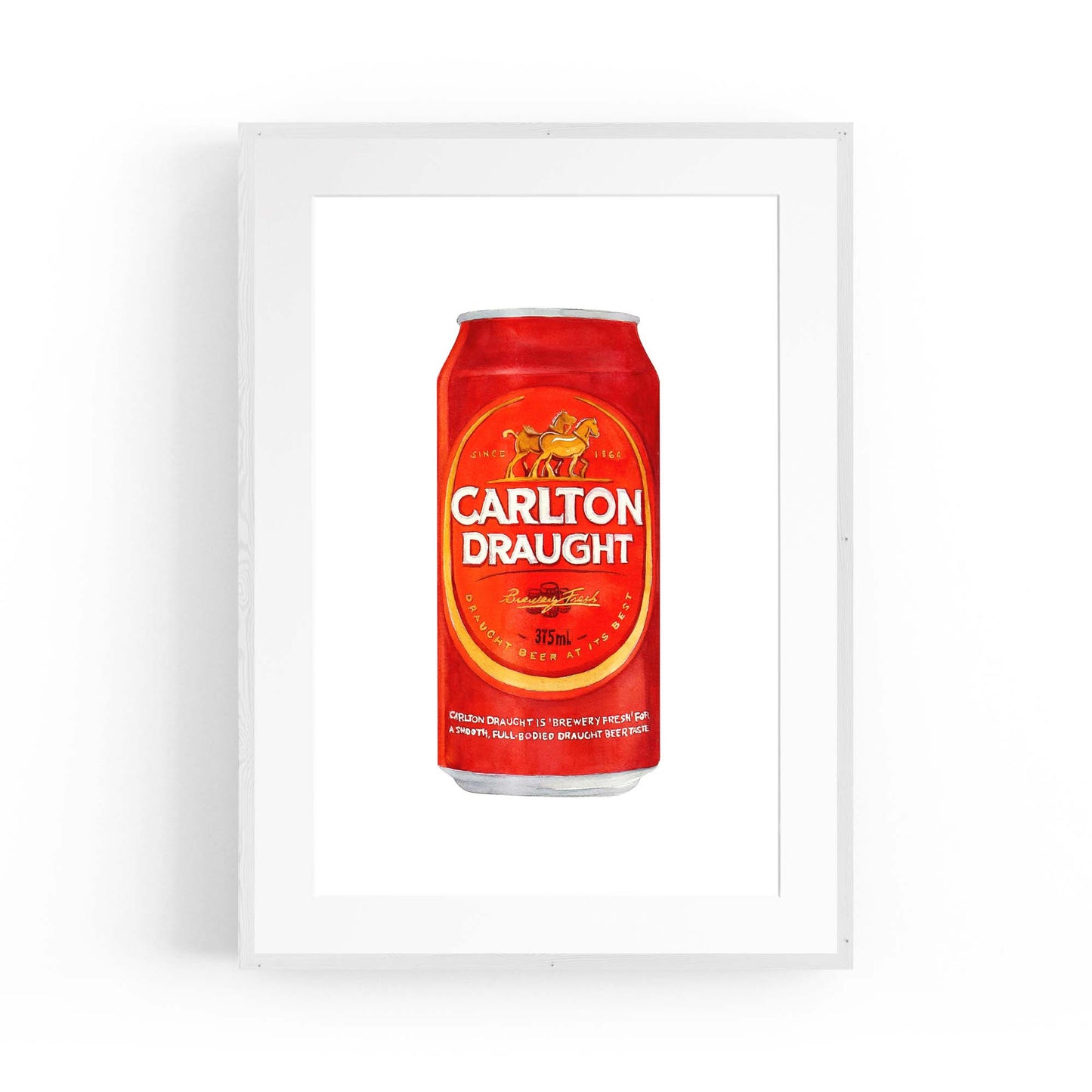 Carlton Draught Tinnie Painting Man Cave Gift Art - The Affordable Art Company