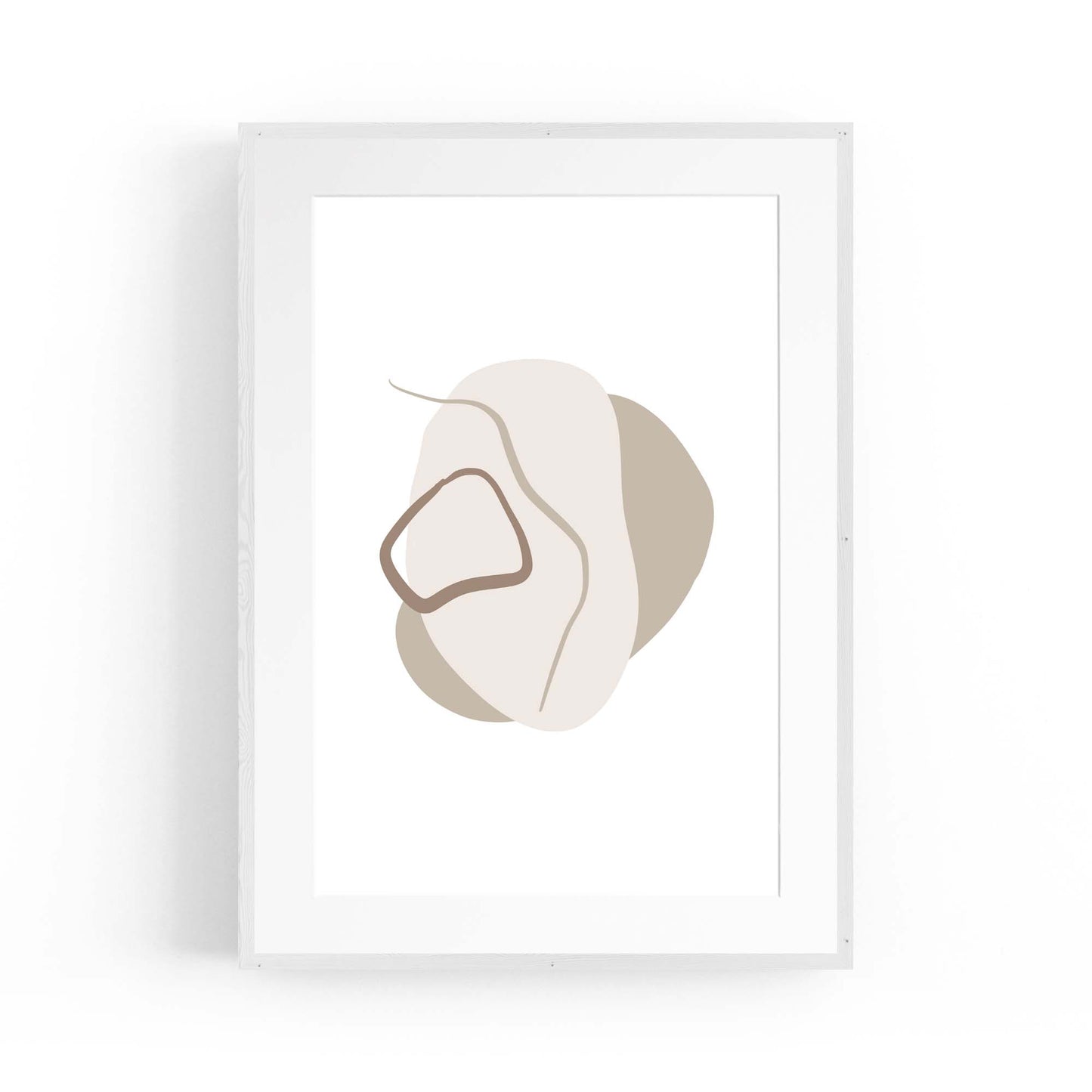 Minimal Black & White Shapes Abstract Wall Art #3 - The Affordable Art Company