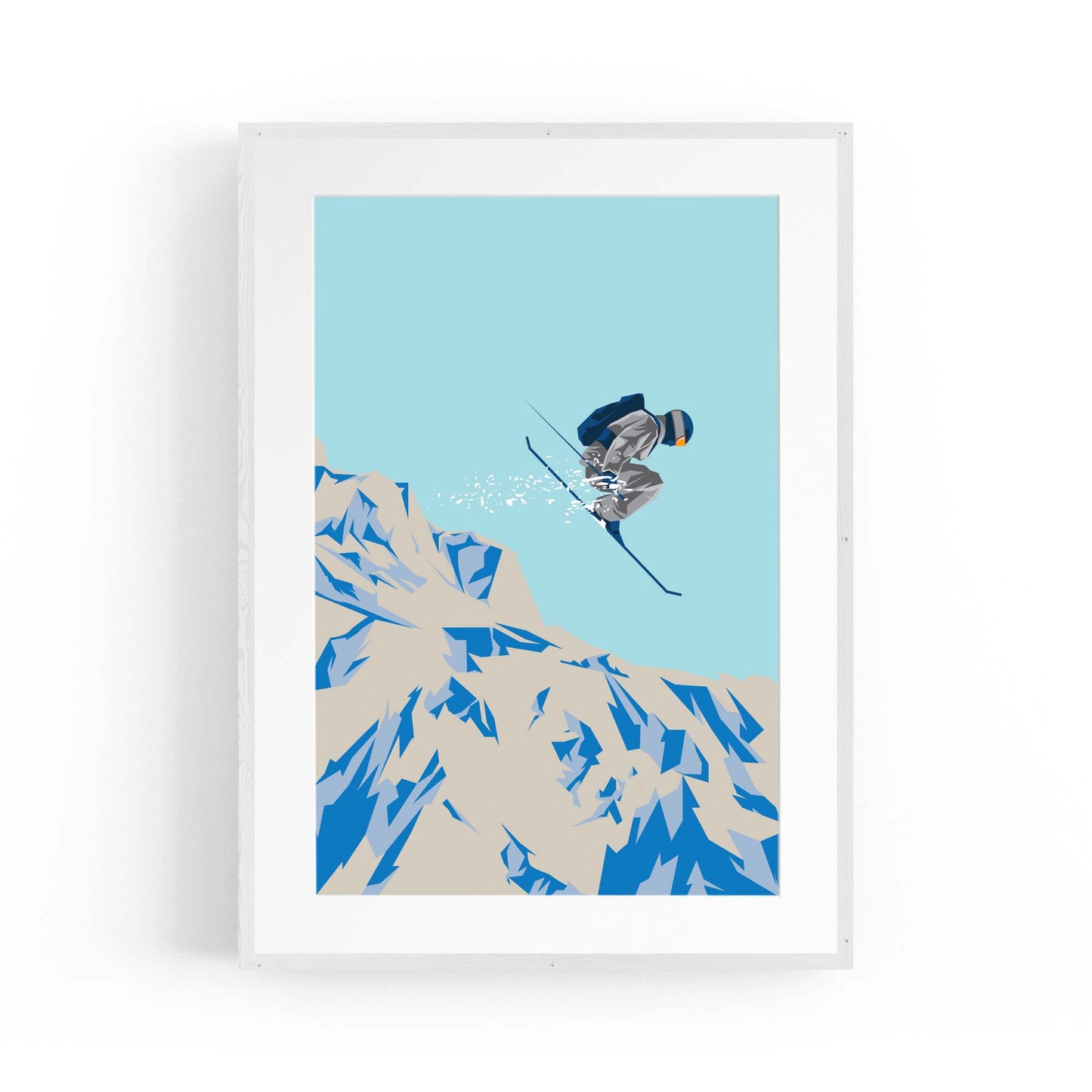 Retro Ski Winter Vintage Snow Cabin Wall Art #4 - The Affordable Art Company