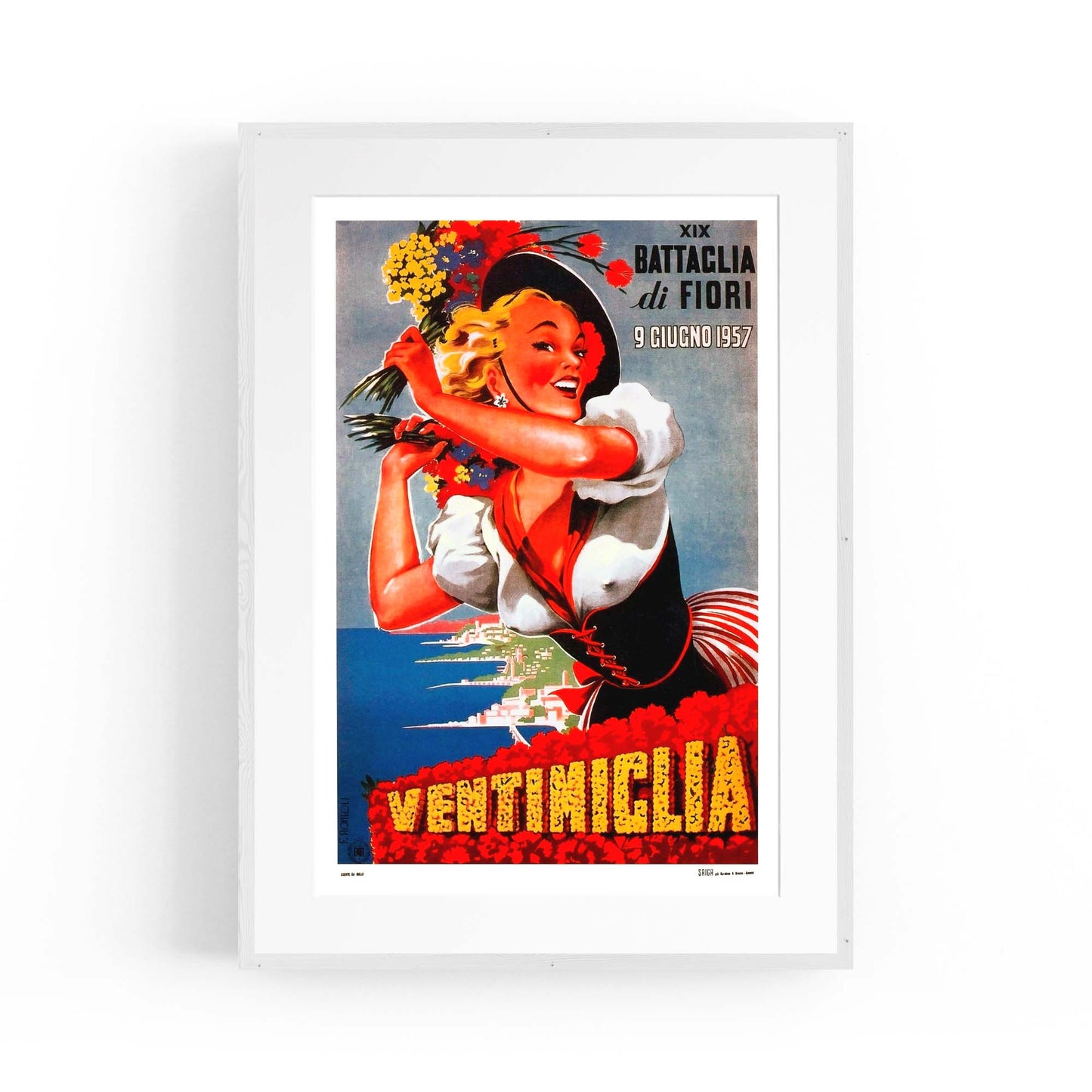 Ventimiglia Italian Vintage Advert Wall Art - The Affordable Art Company