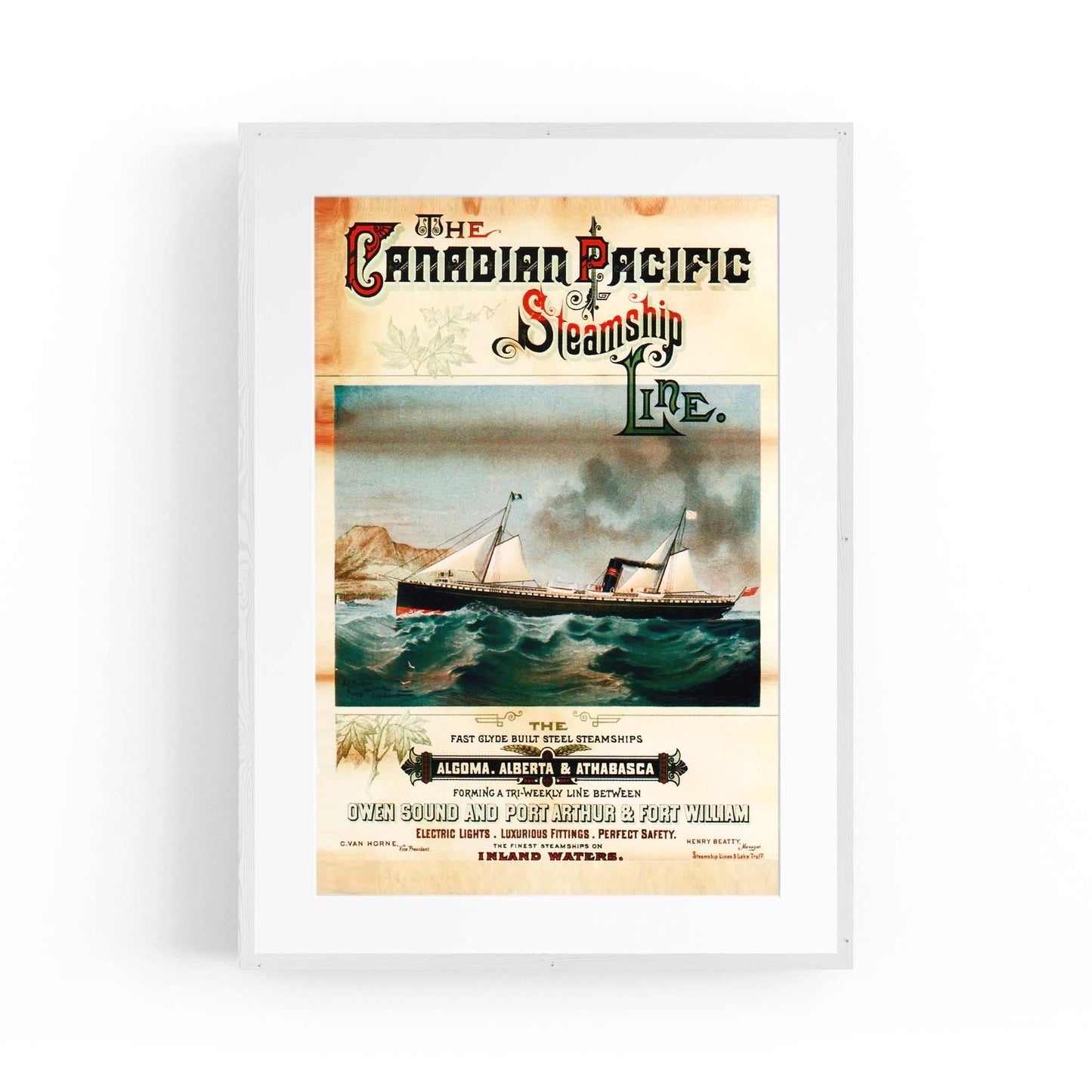 Canadian Pacific Vintage Shipping Advert Wall Art #8 - The Affordable Art Company