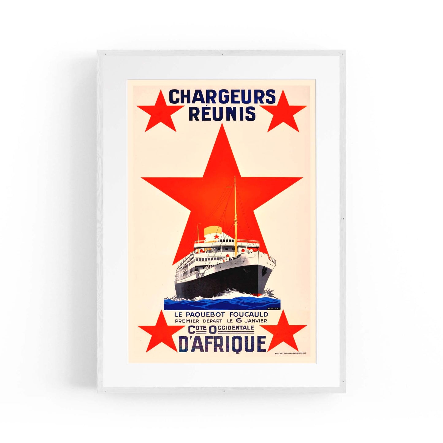 French Chargeurs Shipping Vintage Advert Wall Art - The Affordable Art Company