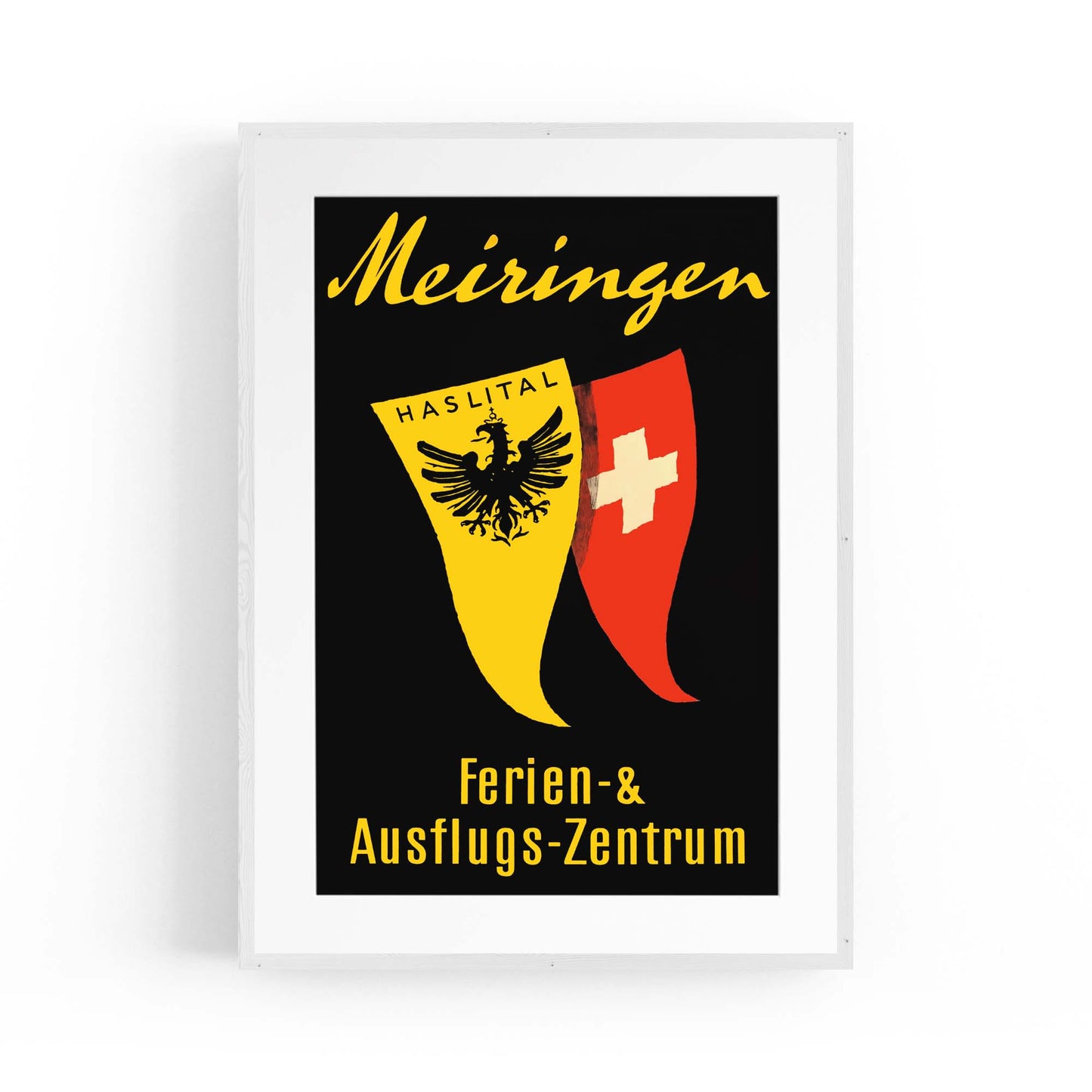Meiringen Switzerland Vintage Travel Advert Wall Art - The Affordable Art Company