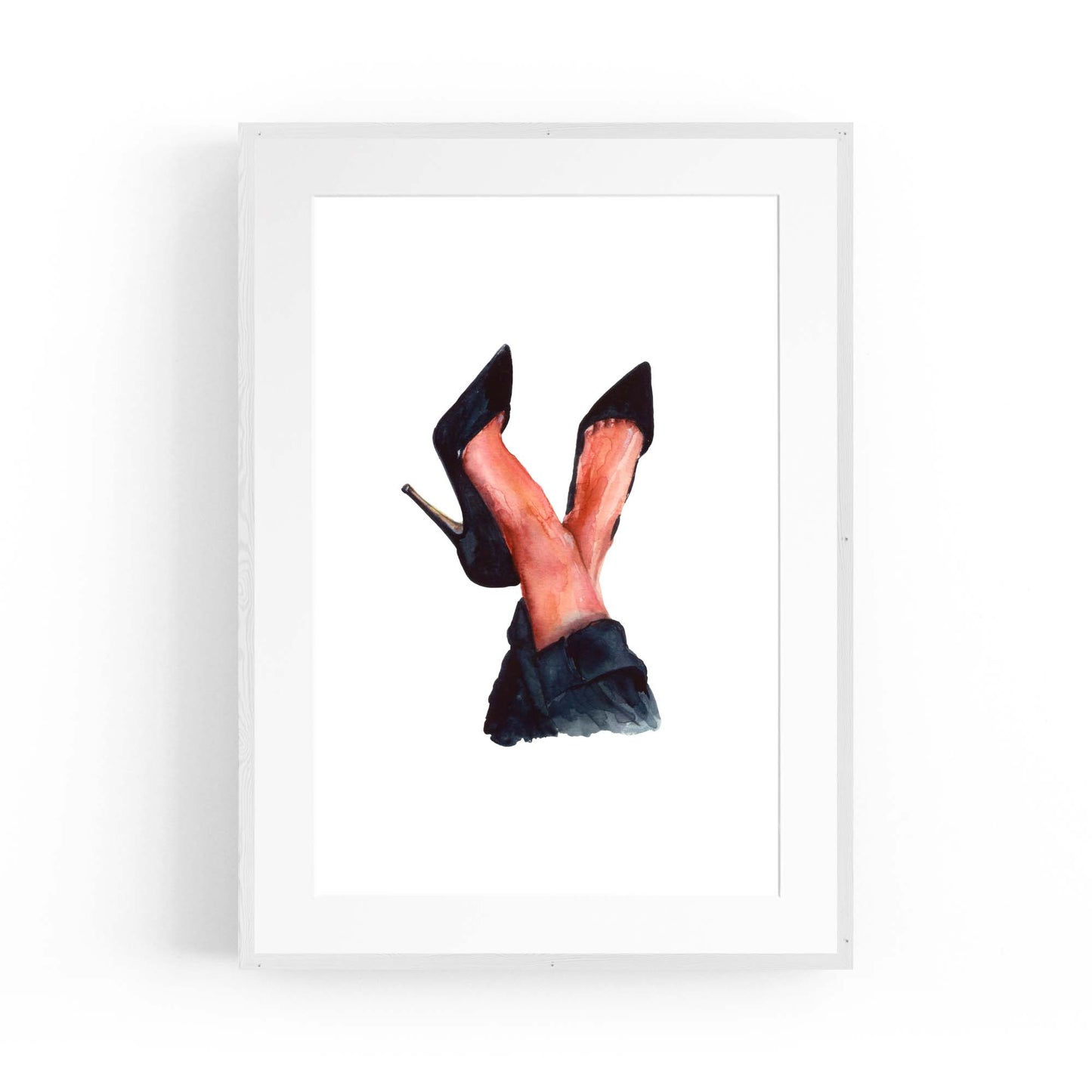 Cute Black Heels Fashion Girls Bedroom Wall Art #3 - The Affordable Art Company
