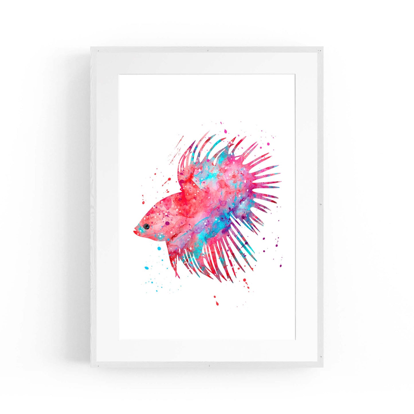 Cute Clown Fish Painting Nursery Sealife Wall Art - The Affordable Art Company