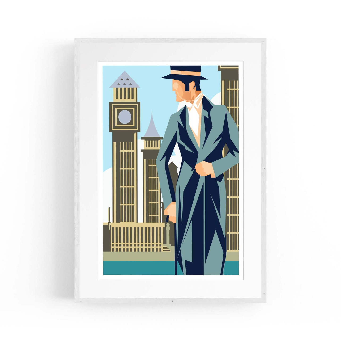 Retro London England Travel Wall Art - The Affordable Art Company