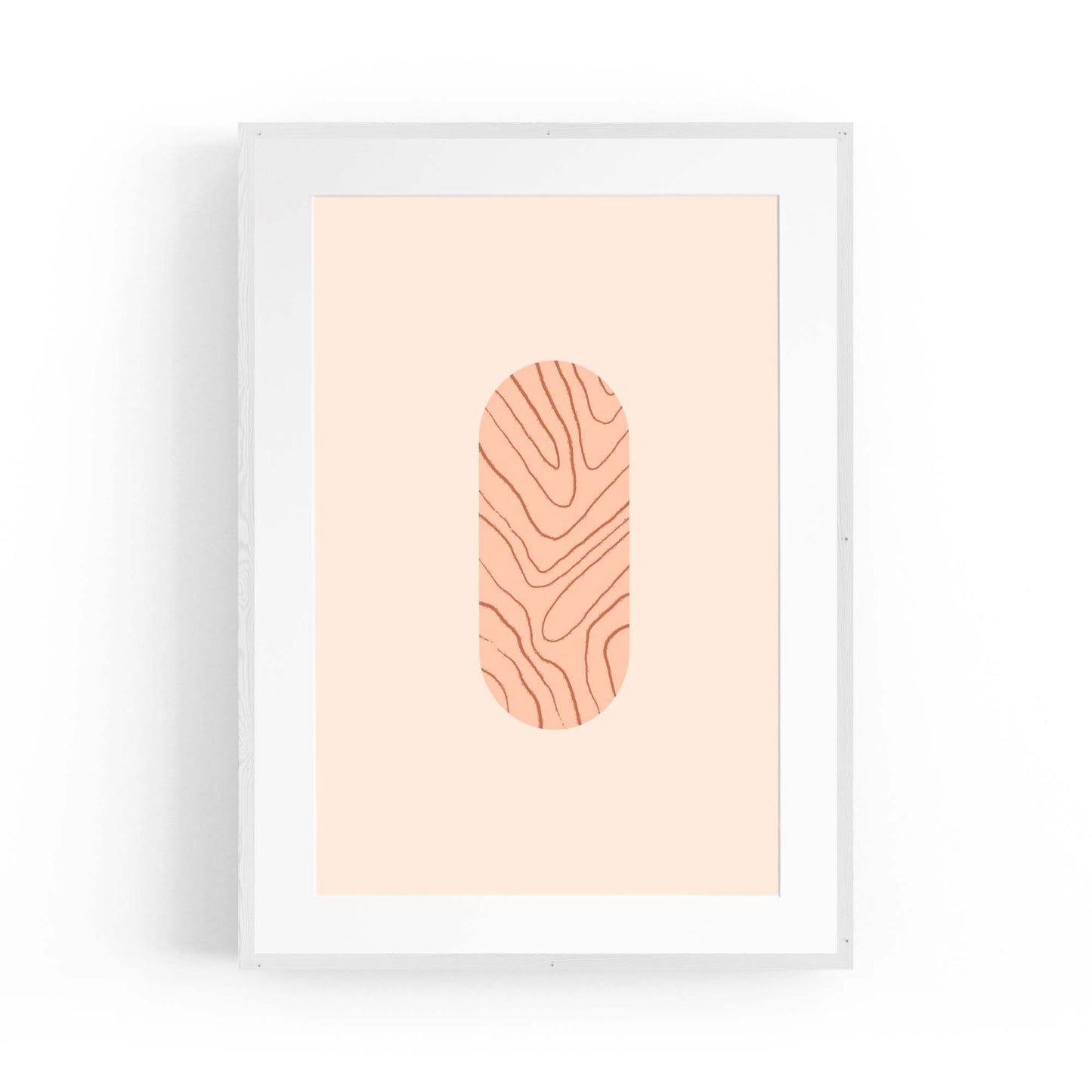 Minimal Pastel Abstract Retro Shapes Wall Art #8 - The Affordable Art Company