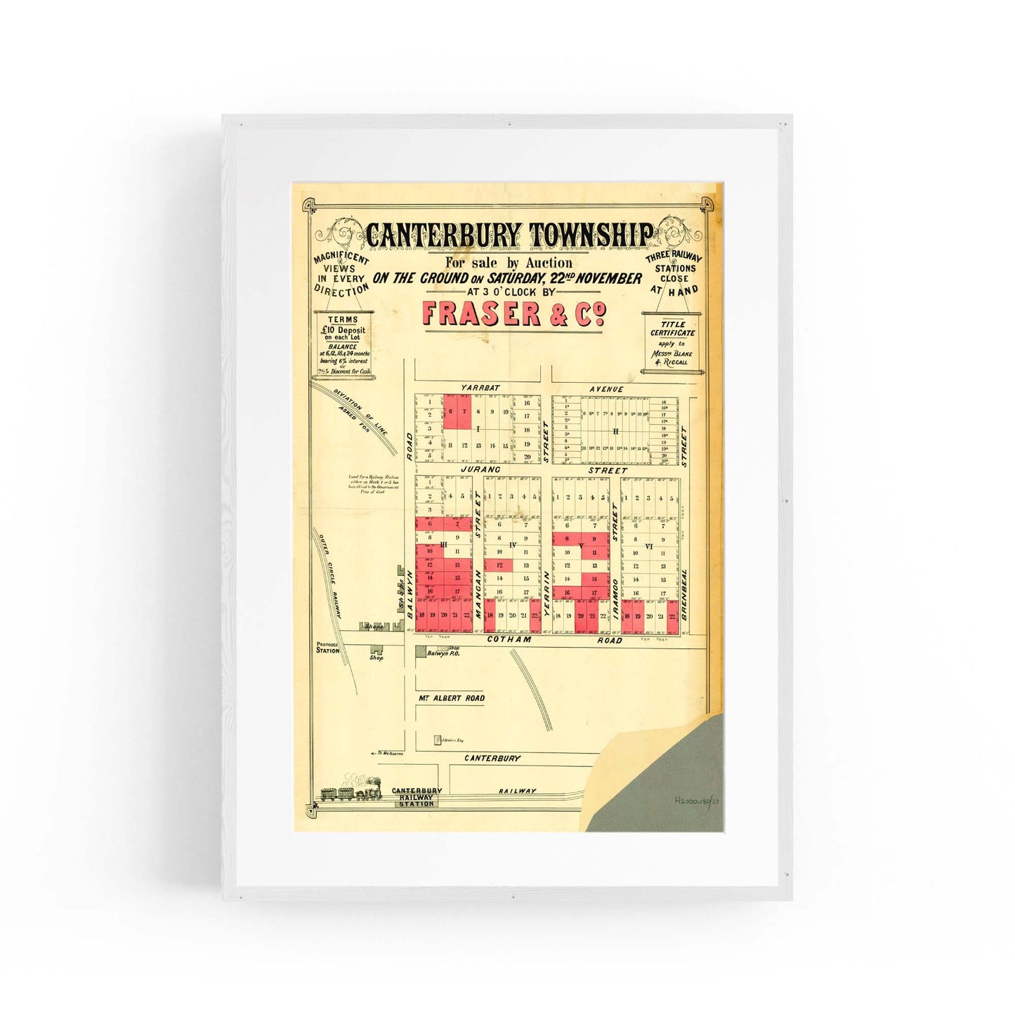 Canterbury Melborune Vintage Real Estate Advert Art #1 - The Affordable Art Company