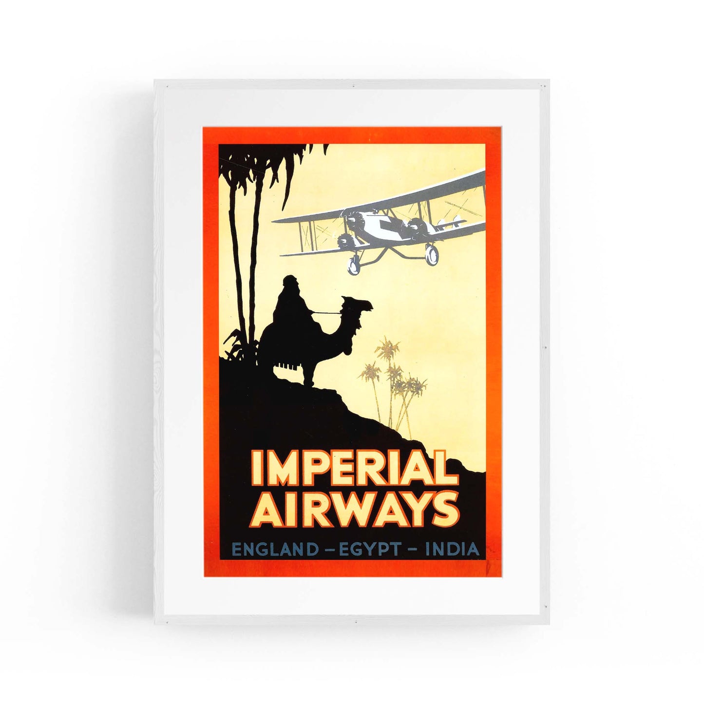 Imperial Airways Vintage Travel Advert Wall Art - The Affordable Art Company