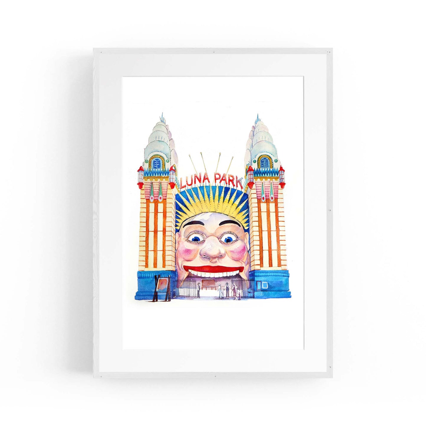 Luna Park, Sydney Painting Landmark Wall Art - The Affordable Art Company