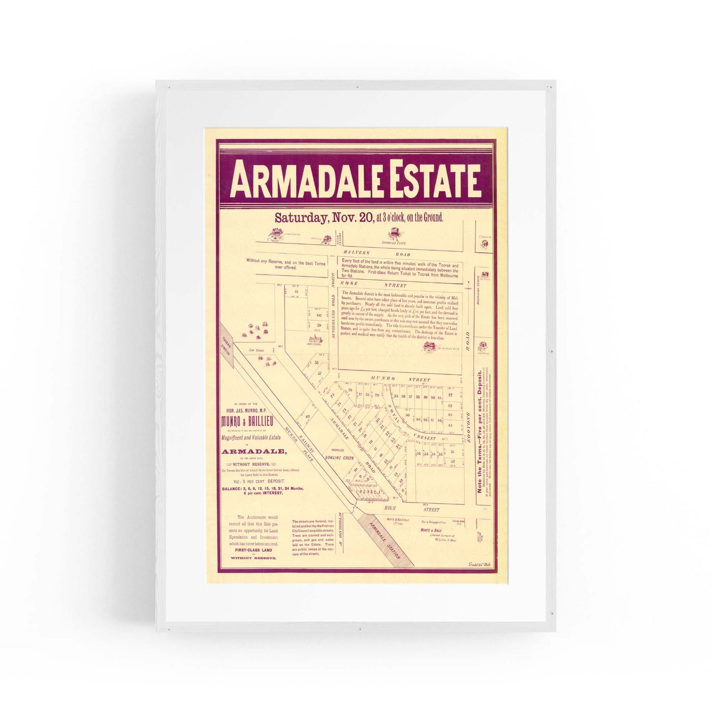 Armadale Melbourne Vintage Real Estate Advert Art #2 - The Affordable Art Company